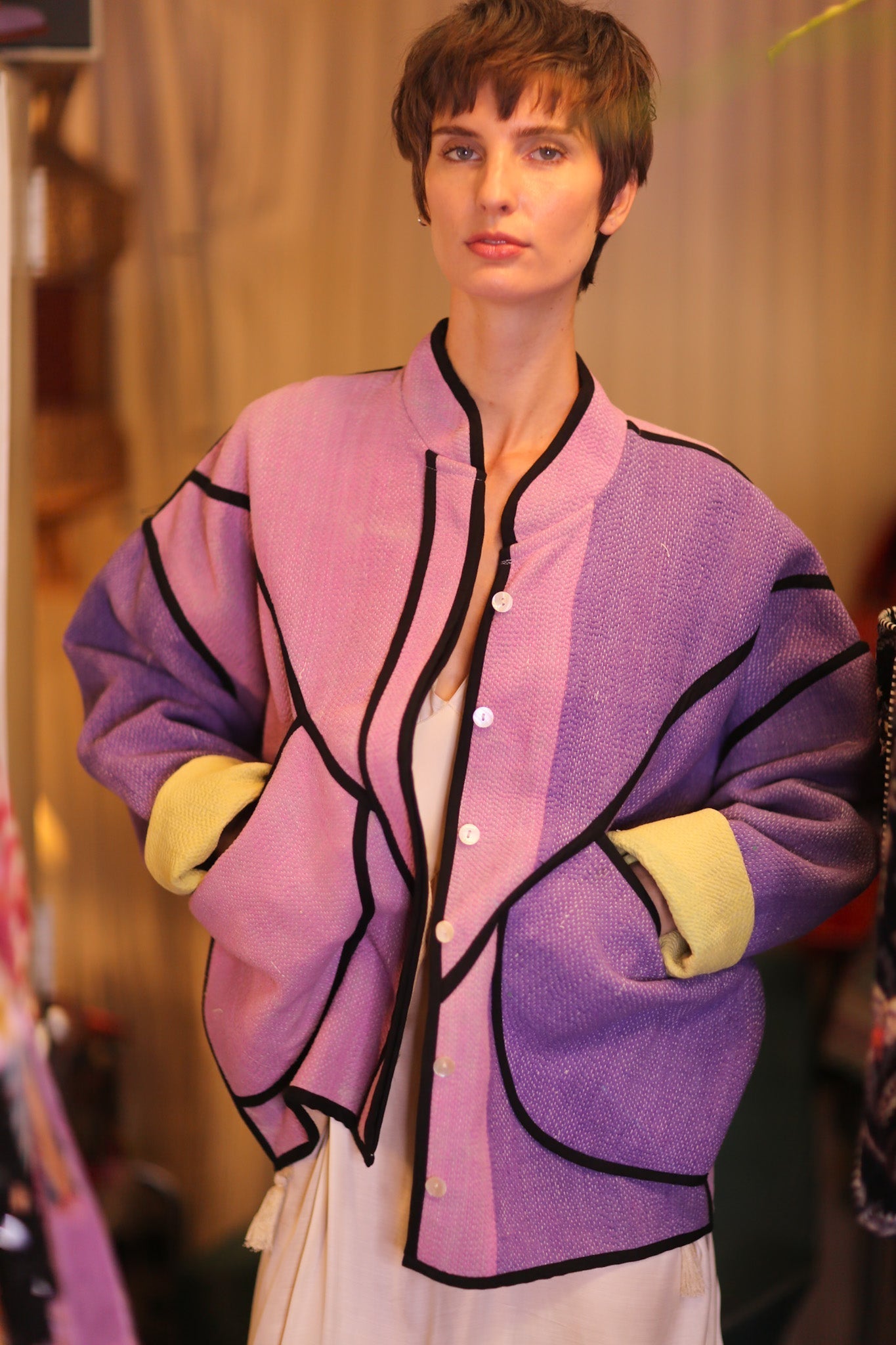 PURPLE PINK JACKET OUNA - MOMO STUDIO BERLIN - Berlin Concept Store - sustainable & ethical fashion