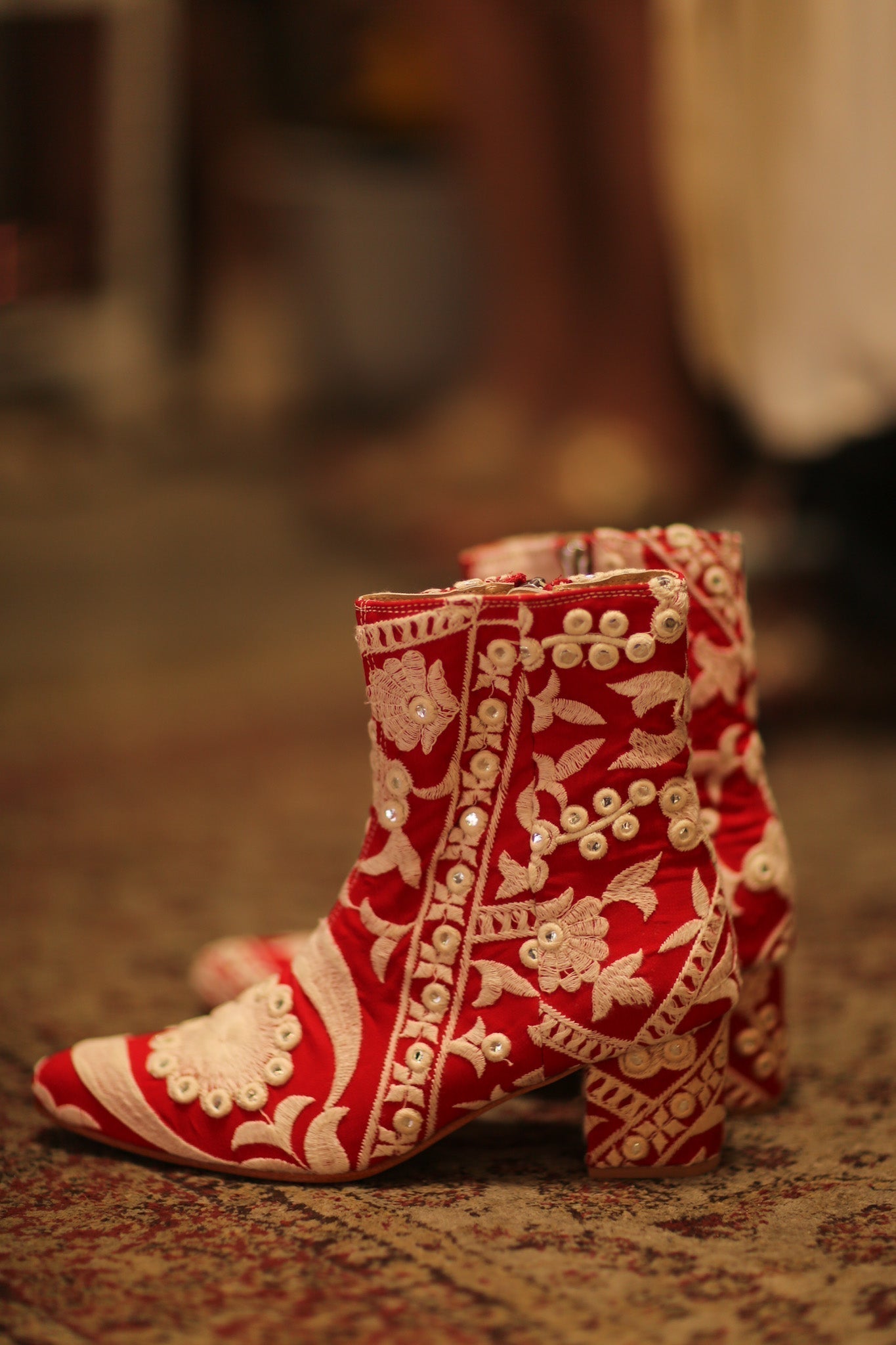 RED EMBROIDERED BOOTS ELLA - MOMO STUDIO BERLIN - Berlin Concept Store - sustainable & ethical fashion