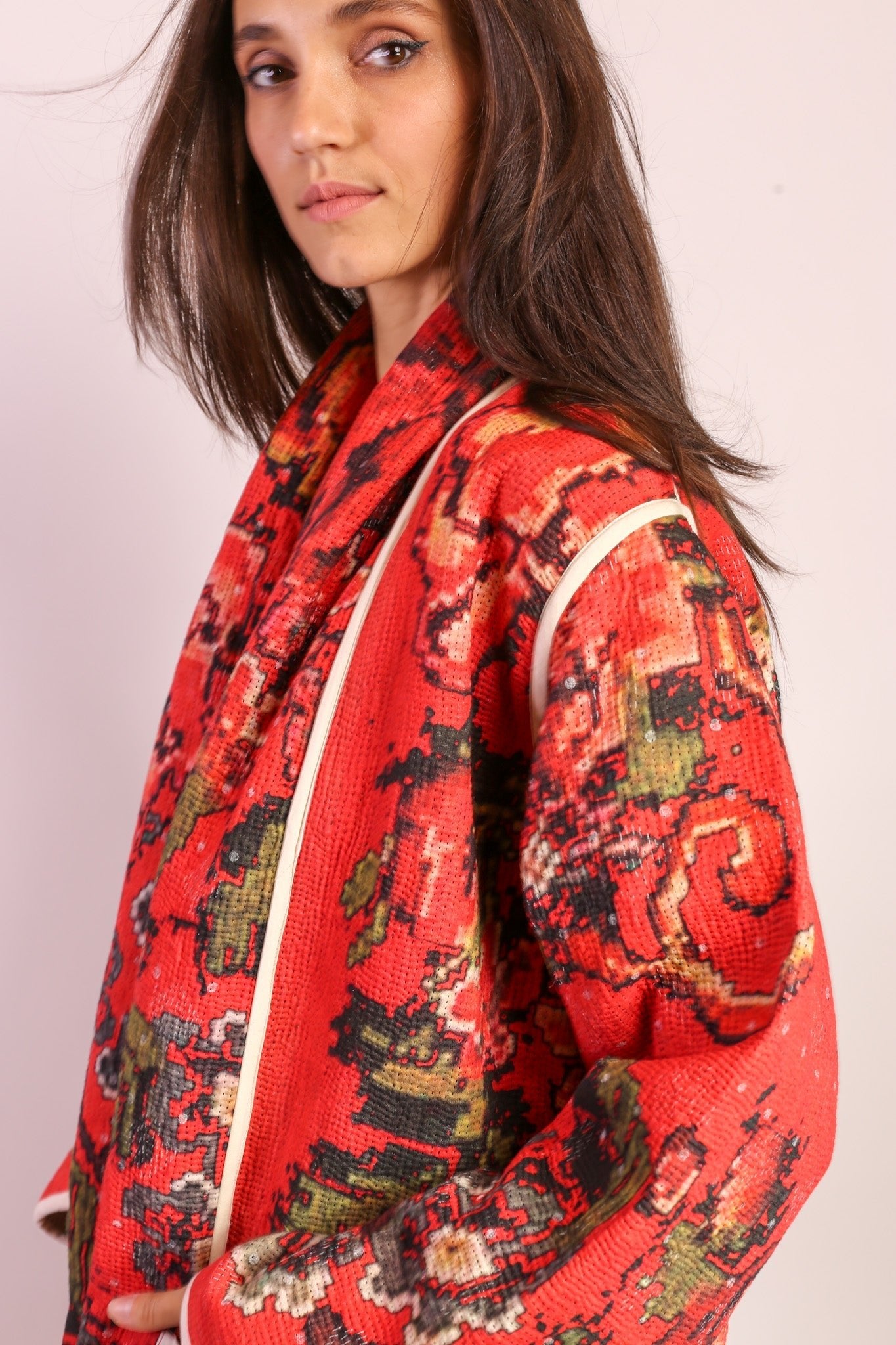 RED KANTHA JACKET COAT IMRA - MOMO STUDIO BERLIN - Berlin Concept Store - sustainable & ethical fashion