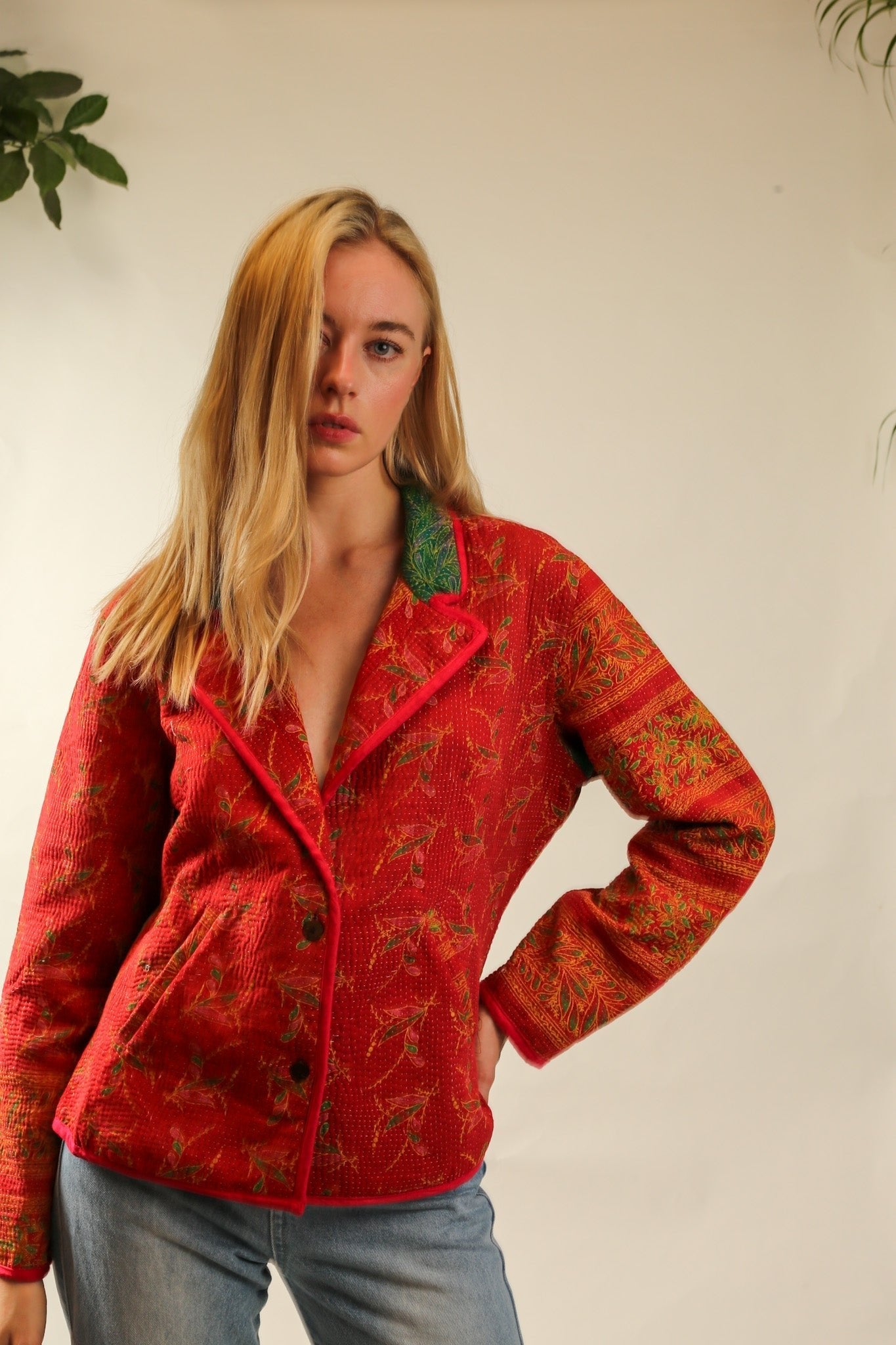 RED KANTHA JACKET ORISA - MOMO STUDIO BERLIN - Berlin Concept Store - sustainable & ethical fashion