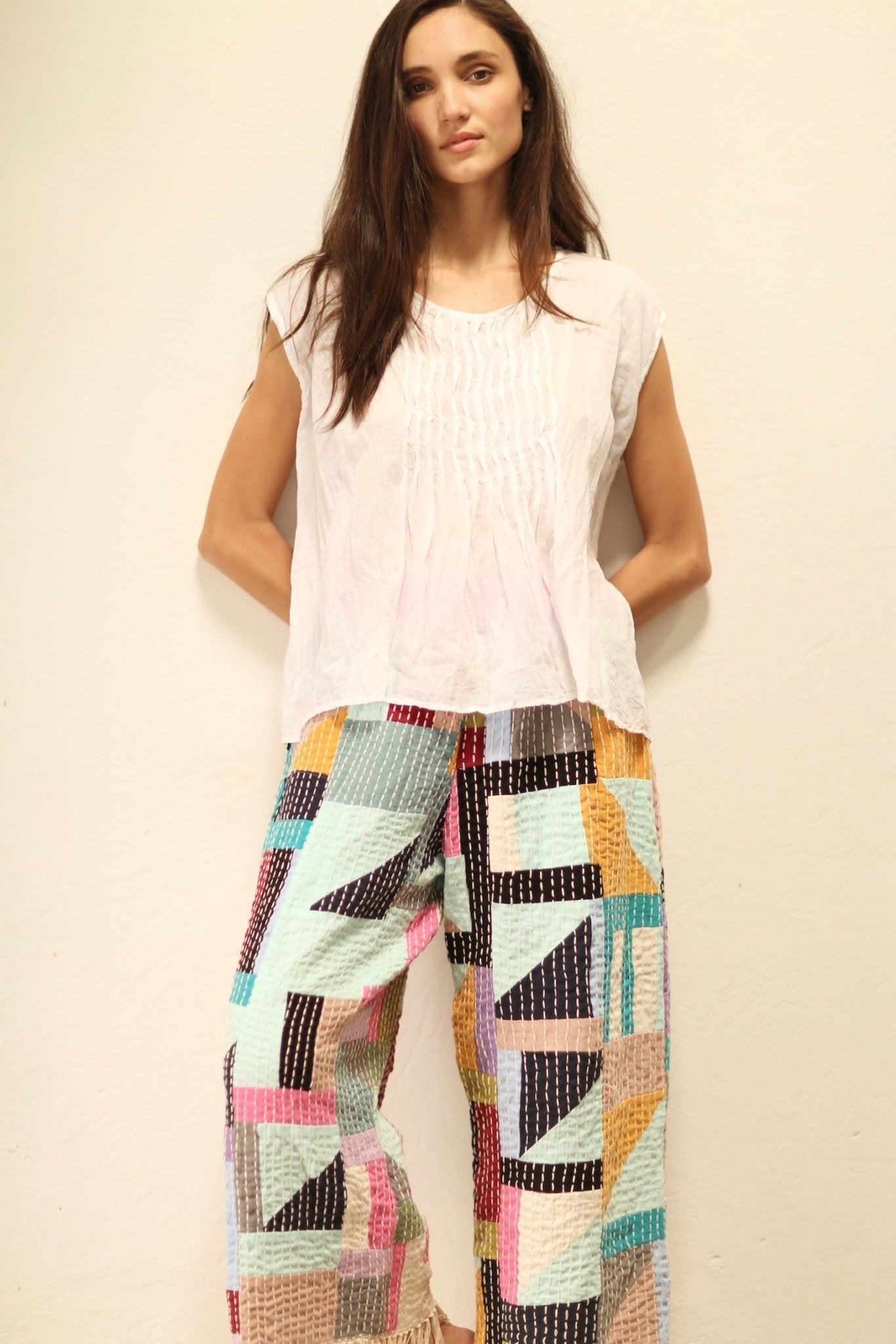 ROS LONG ARTISANS HAND EMBROIDERED PANTS - MOMO STUDIO BERLIN - Berlin Concept Store - sustainable & ethical fashion