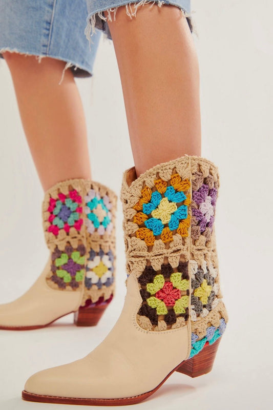 SELINA CROCHET WESTERN BOOTS - MOMO STUDIO BERLIN - Berlin Concept Store - sustainable & ethical fashion