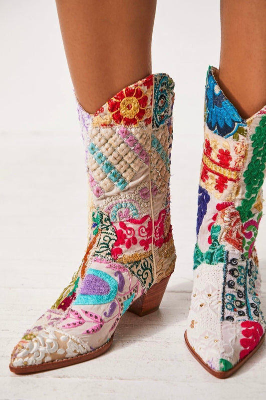 SELINA PATCHWORK WESTERN BOOTS - MOMO STUDIO BERLIN - Berlin Concept Store - sustainable & ethical fashion