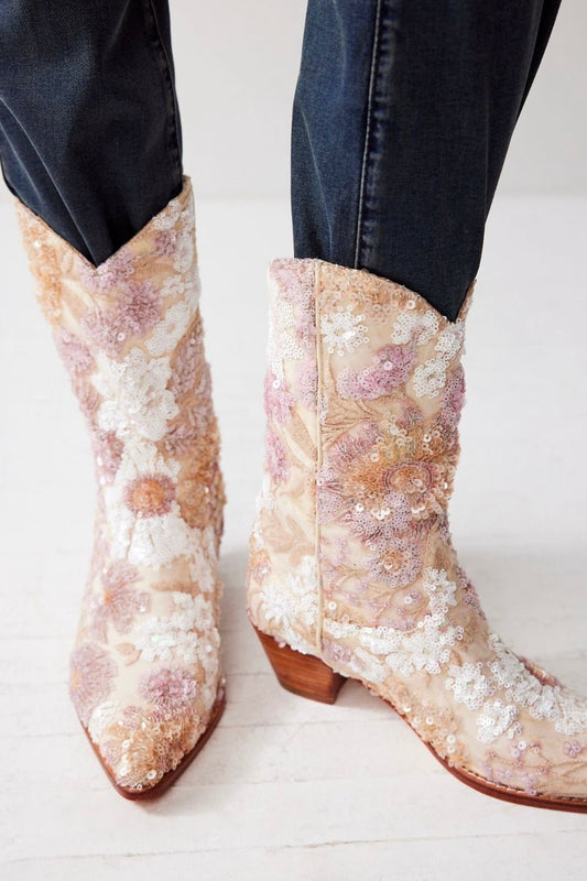 SELINA SEQUIN EMBROIDERED WESTERN BOOTS X FREE PEOPLE - MOMO STUDIO BERLIN - Berlin Concept Store - sustainable & ethical fashion