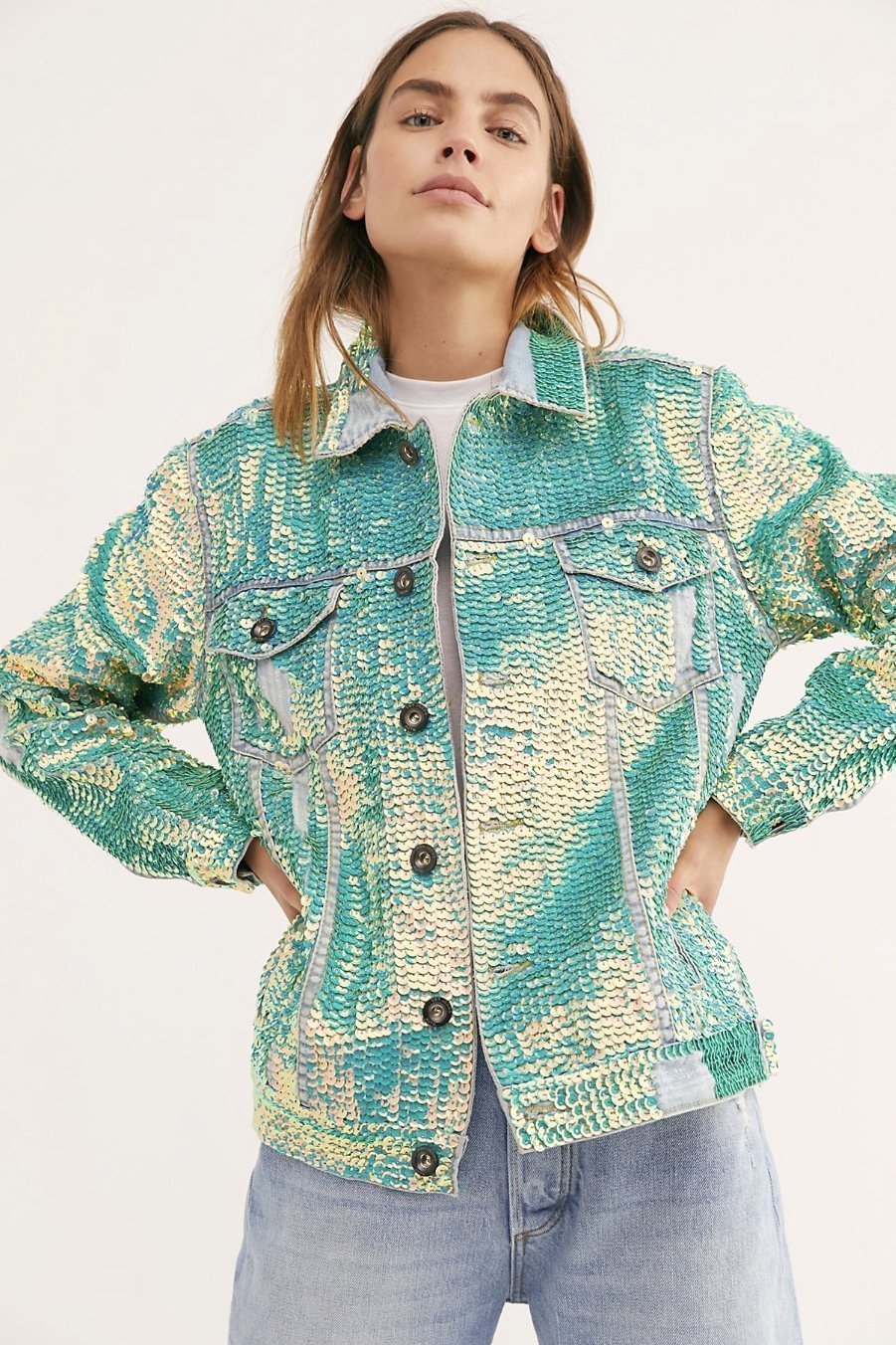 SEQUIN DENIM JACKET DEMI - MOMO STUDIO BERLIN - Berlin Concept Store - sustainable & ethical fashion