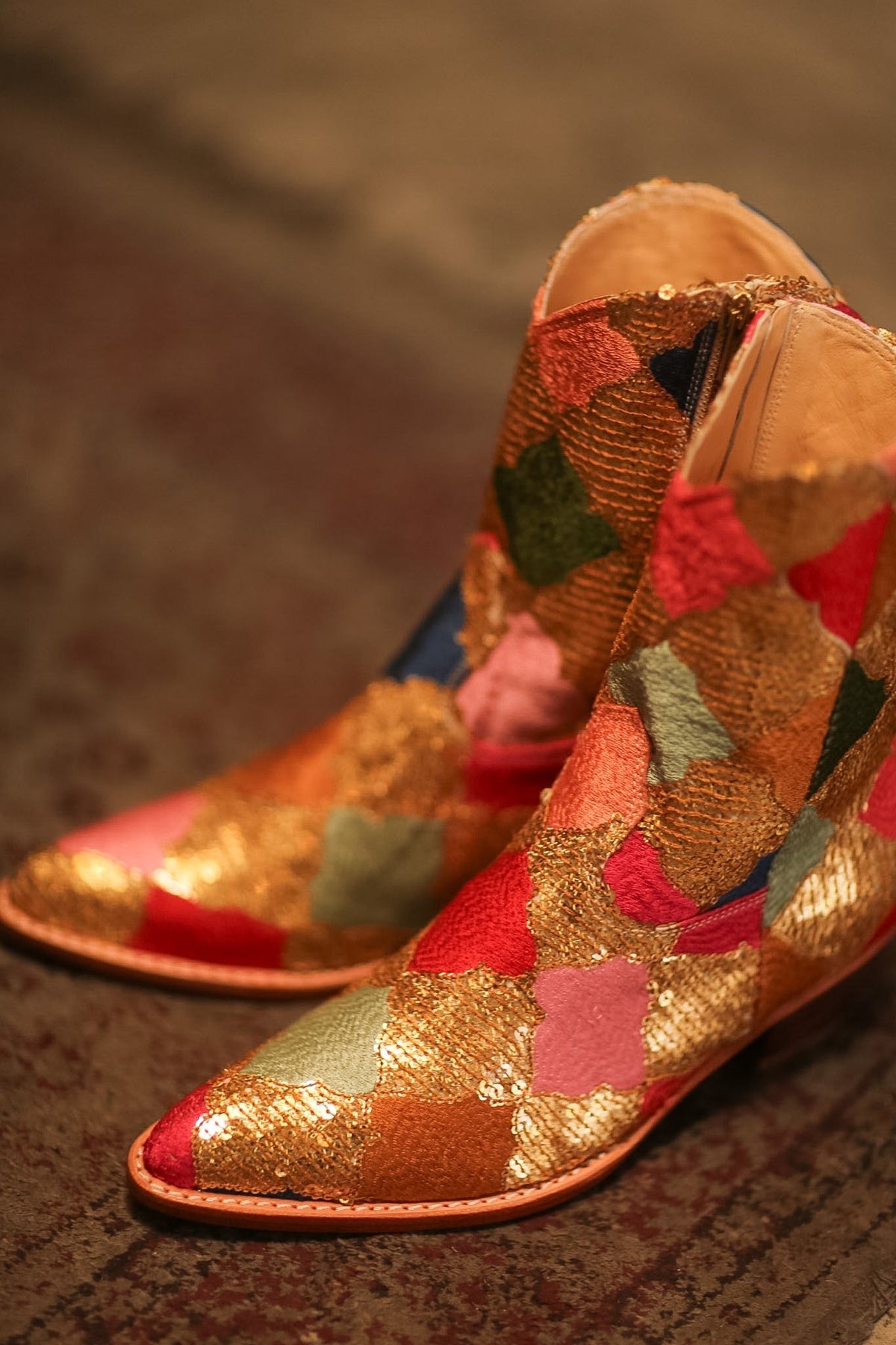 SEQUIN EMBROIDERED BOOTS DIAMOND PAM - MOMO STUDIO BERLIN - Berlin Concept Store - sustainable & ethical fashion