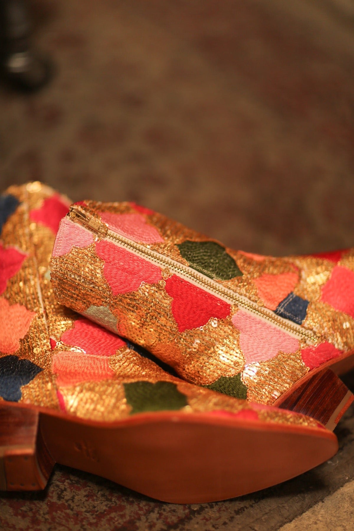 SEQUIN EMBROIDERED BOOTS DIAMOND PAM - MOMO STUDIO BERLIN - Berlin Concept Store - sustainable & ethical fashion