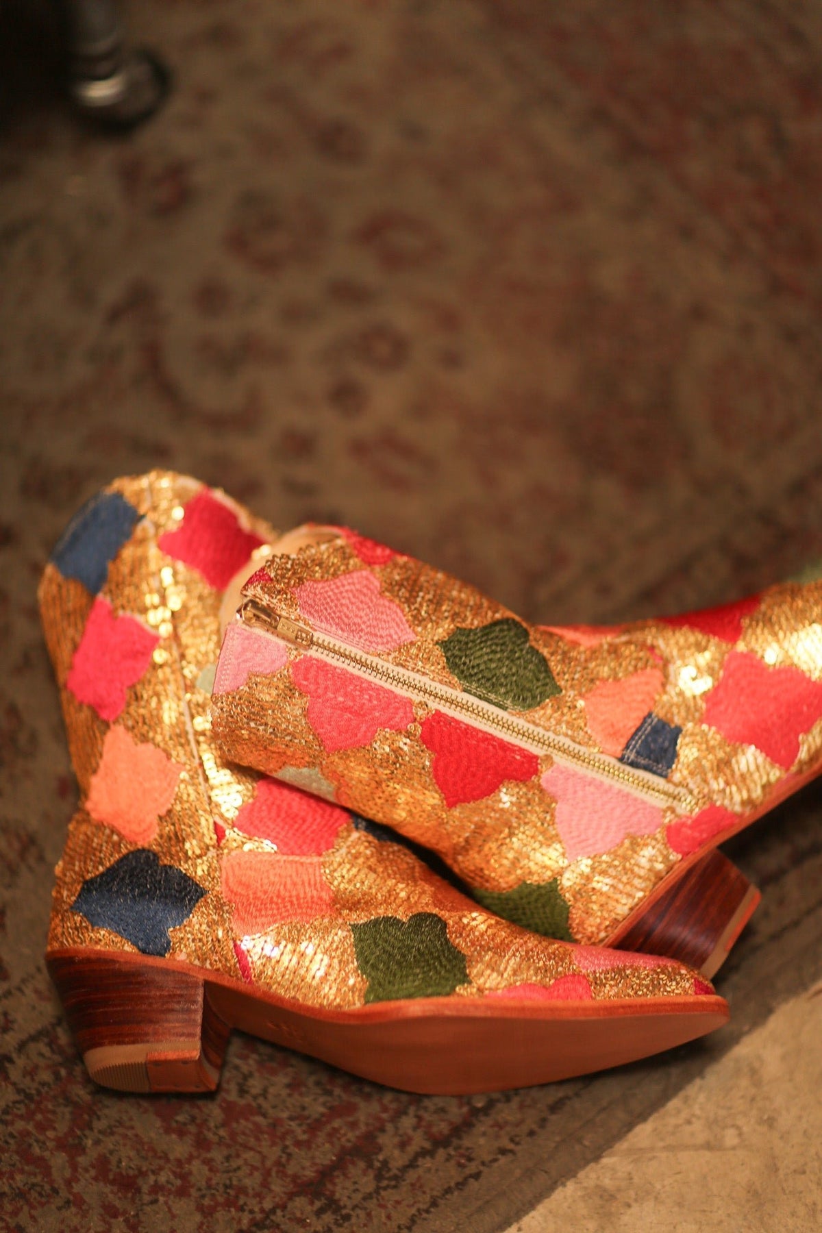 SEQUIN EMBROIDERED BOOTS DIAMOND PAM - MOMO STUDIO BERLIN - Berlin Concept Store - sustainable & ethical fashion