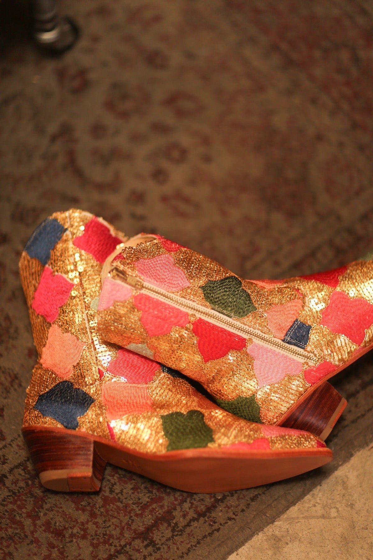 SEQUIN EMBROIDERED BOOTS DIAMOND PAM - MOMO STUDIO BERLIN - Berlin Concept Store - sustainable & ethical fashion
