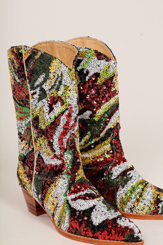 SEQUIN EMBROIDERED BOOTS SWIFT - MOMO STUDIO BERLIN - Berlin Concept Store - sustainable & ethical fashion