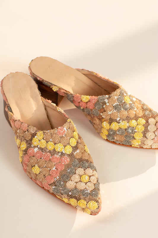 SEQUIN EMBROIDERED HEELED MULES ARITZIA - MOMO STUDIO BERLIN - Berlin Concept Store - sustainable & ethical fashion