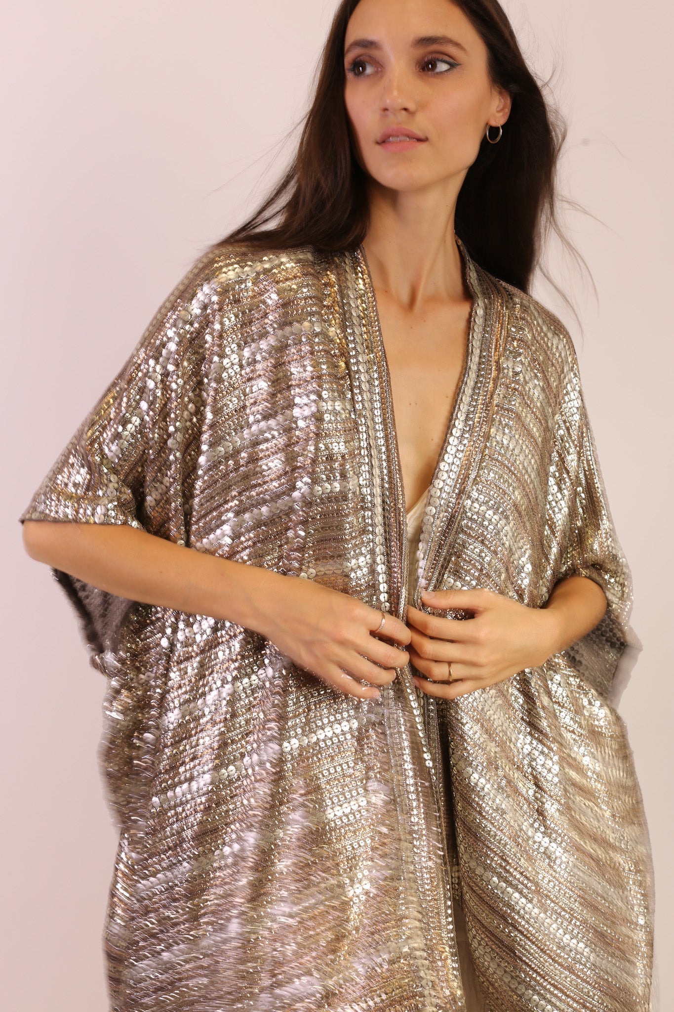 SEQUIN EMBROIDERED KIMONO MIDI - MOMO STUDIO BERLIN - Berlin Concept Store - sustainable & ethical fashion