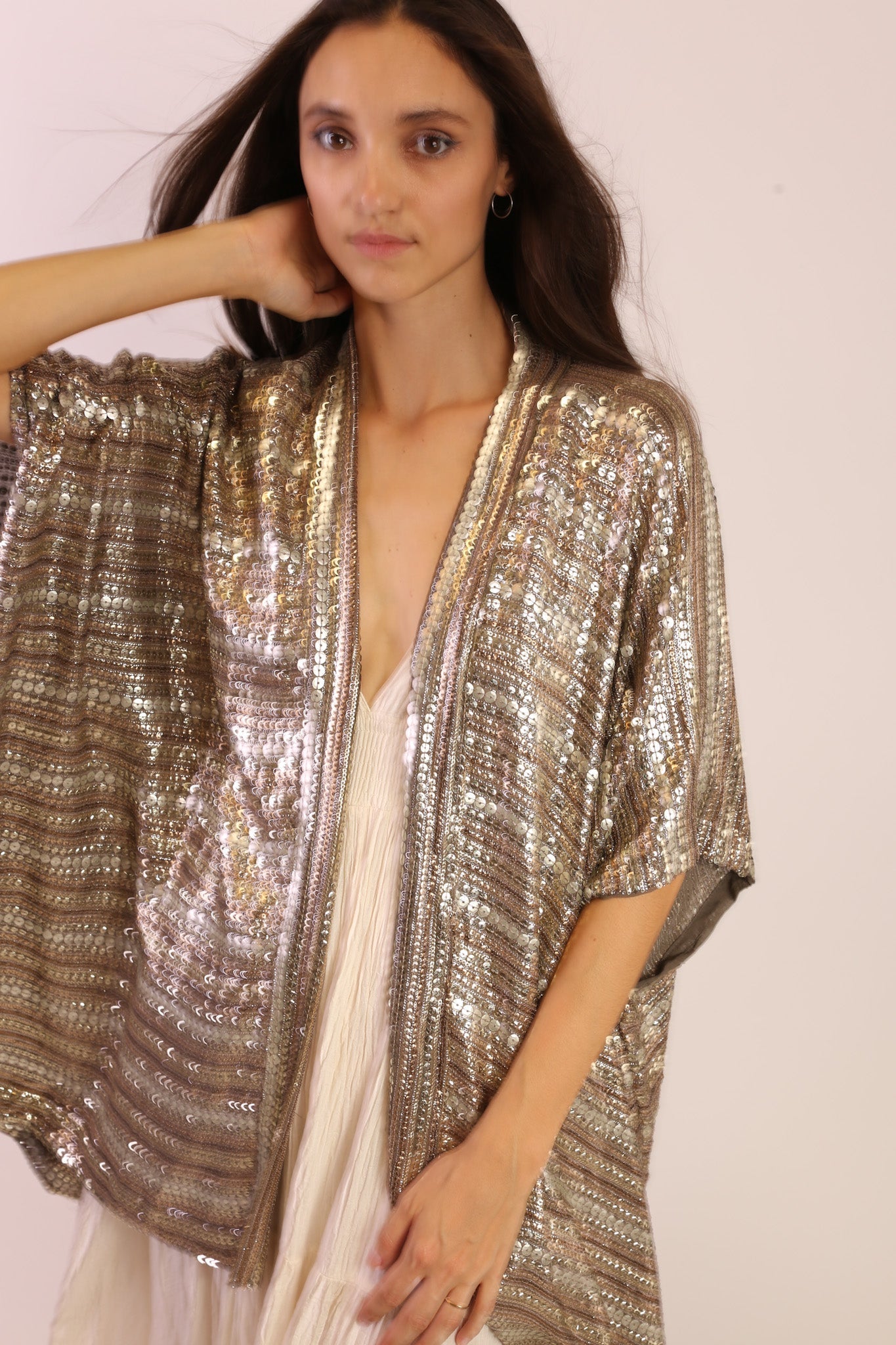 SEQUIN EMBROIDERED KIMONO MIDI - MOMO STUDIO BERLIN - Berlin Concept Store - sustainable & ethical fashion