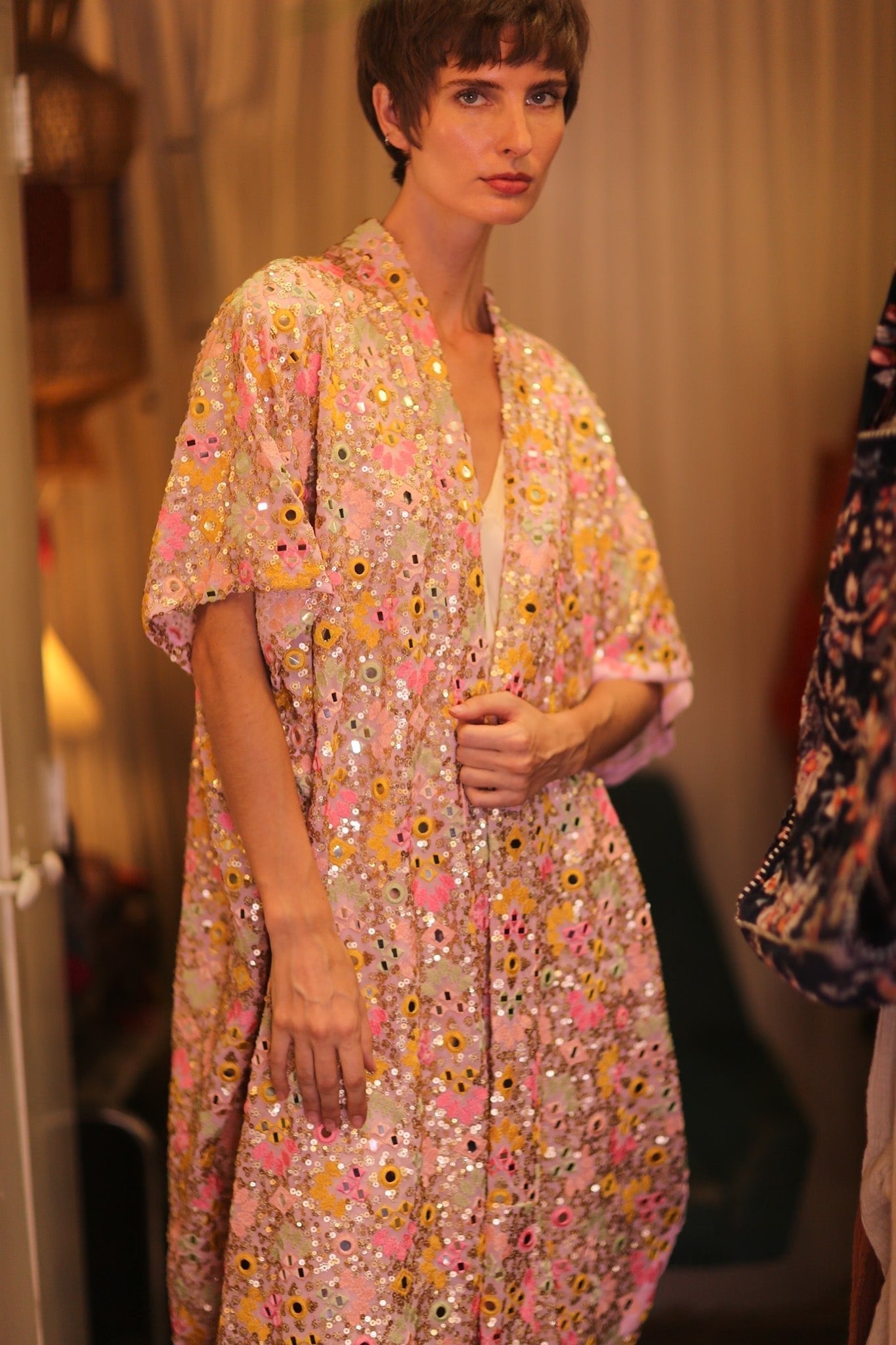 SEQUIN EMBROIDERED KIMONO WINTHA - MOMO STUDIO BERLIN - Berlin Concept Store - sustainable & ethical fashion