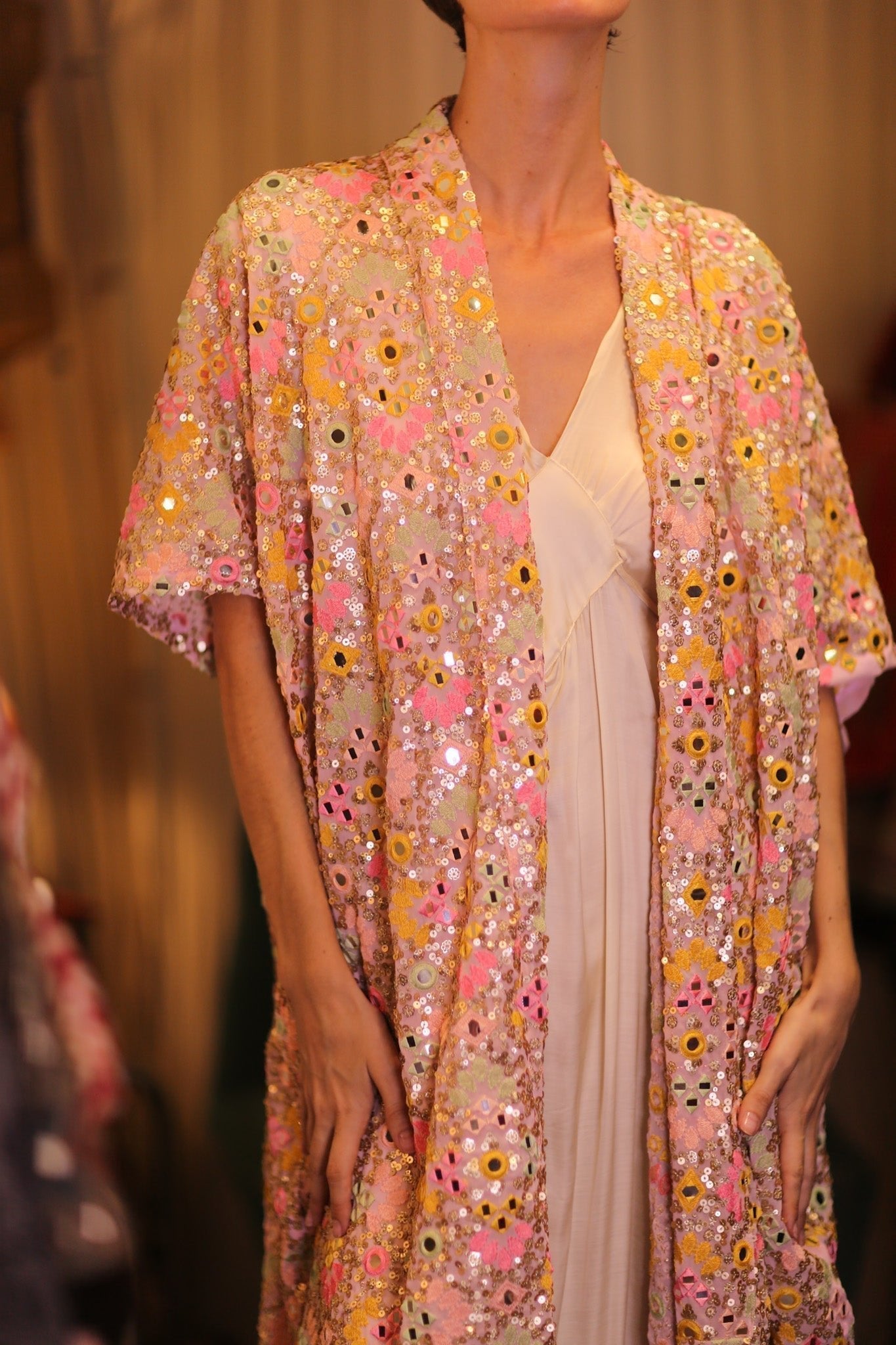 SEQUIN EMBROIDERED KIMONO WINTHA - MOMO STUDIO BERLIN - Berlin Concept Store - sustainable & ethical fashion