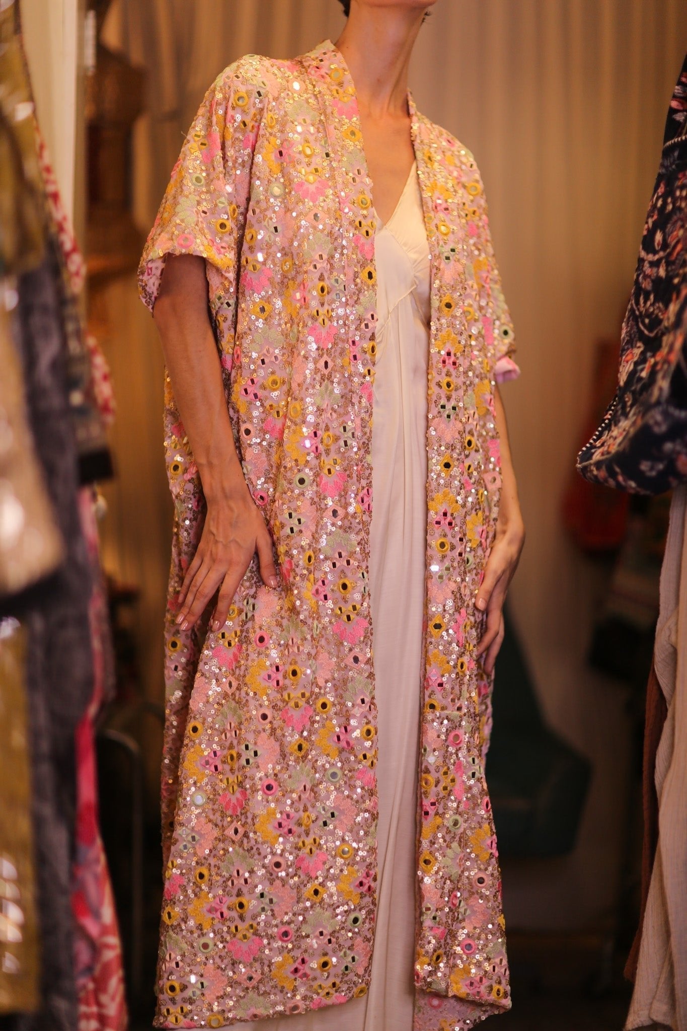 SEQUIN EMBROIDERED KIMONO WINTHA - MOMO STUDIO BERLIN - Berlin Concept Store - sustainable & ethical fashion