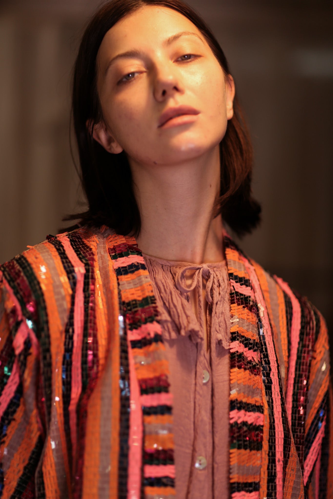 SEQUIN EMBROIDERED SHORT KIMONO UMRA - MOMO STUDIO BERLIN - Berlin Concept Store - sustainable & ethical fashion