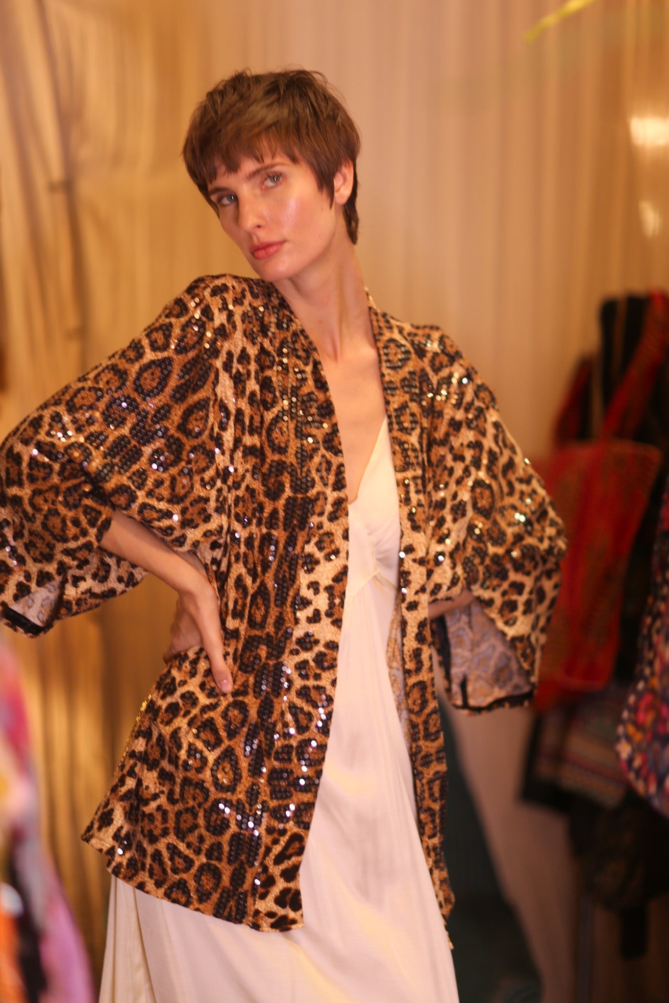 SEQUIN SHORT KIMONO LEO HUST - MOMO STUDIO BERLIN - Berlin Concept Store - sustainable & ethical fashion