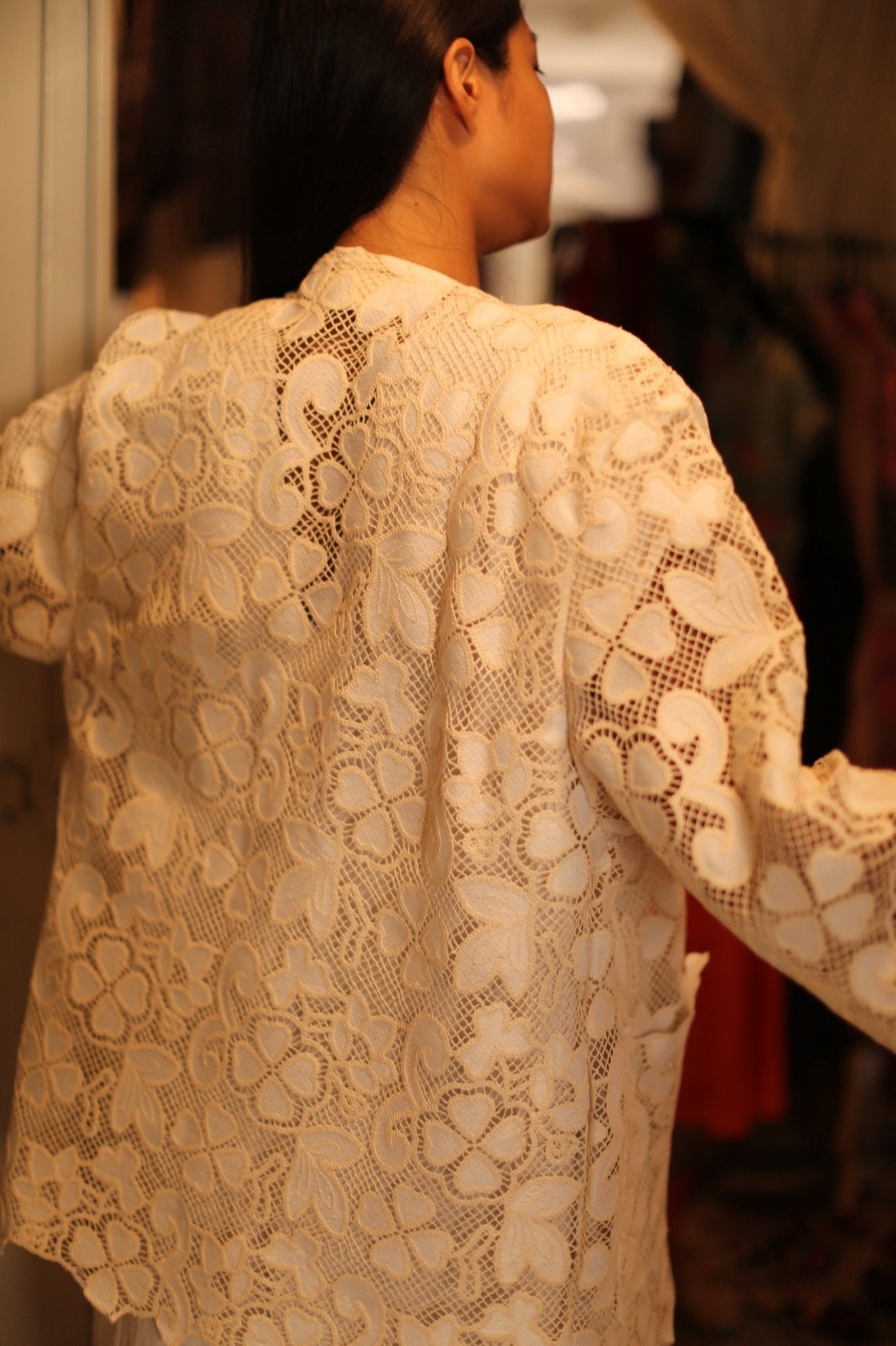 SHORT COTTON LACE KIMONO DORON - MOMO STUDIO BERLIN - Berlin Concept Store - sustainable & ethical fashion