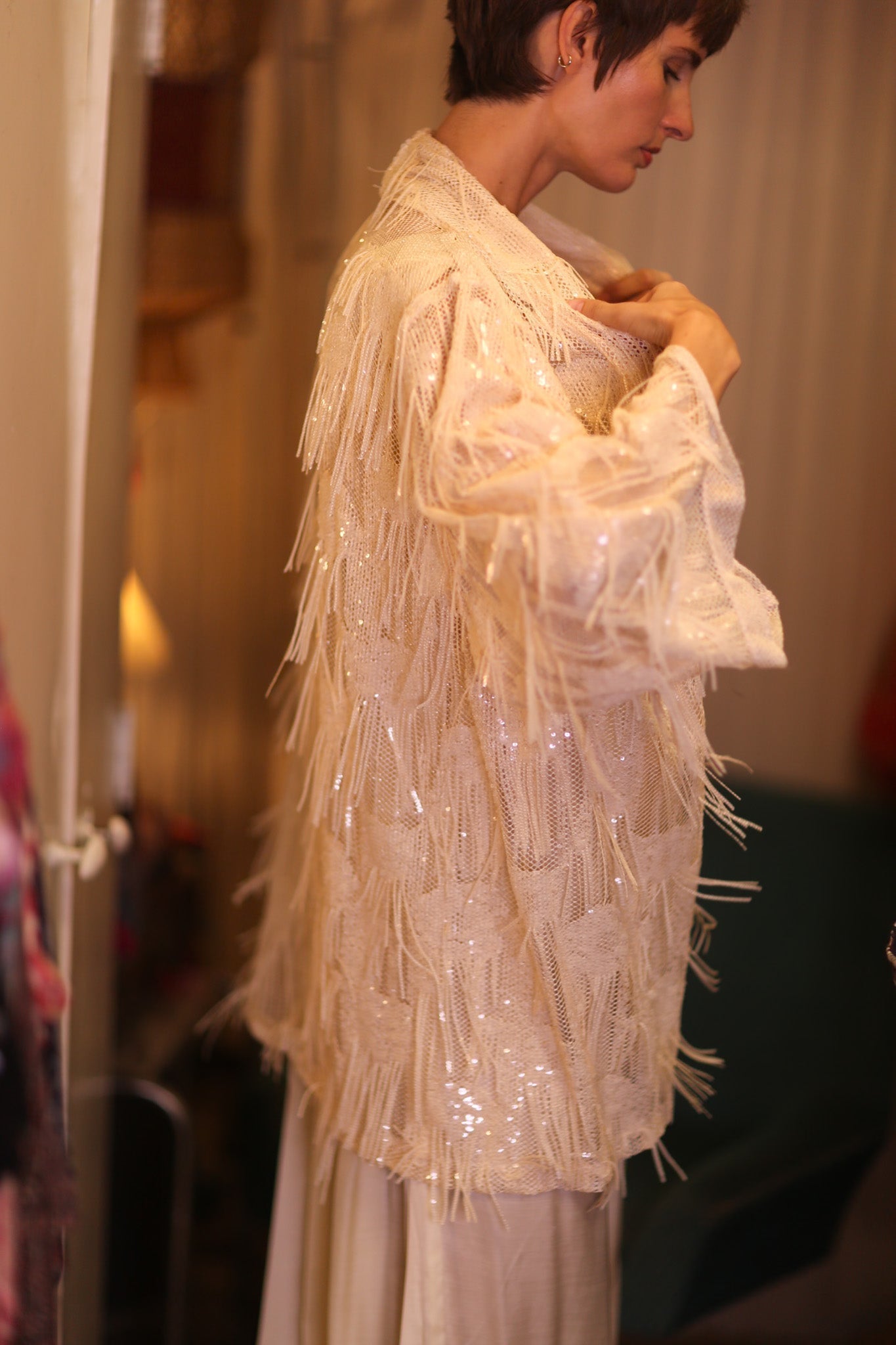 SHORT FRINGE KIMONO SABE - MOMO STUDIO BERLIN - Berlin Concept Store - sustainable & ethical fashion