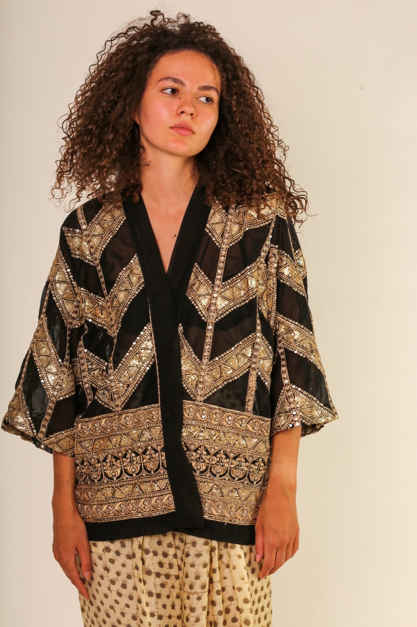 SHORT GOLDEN KIMONO GRETA - MOMO STUDIO BERLIN - Berlin Concept Store - sustainable & ethical fashion