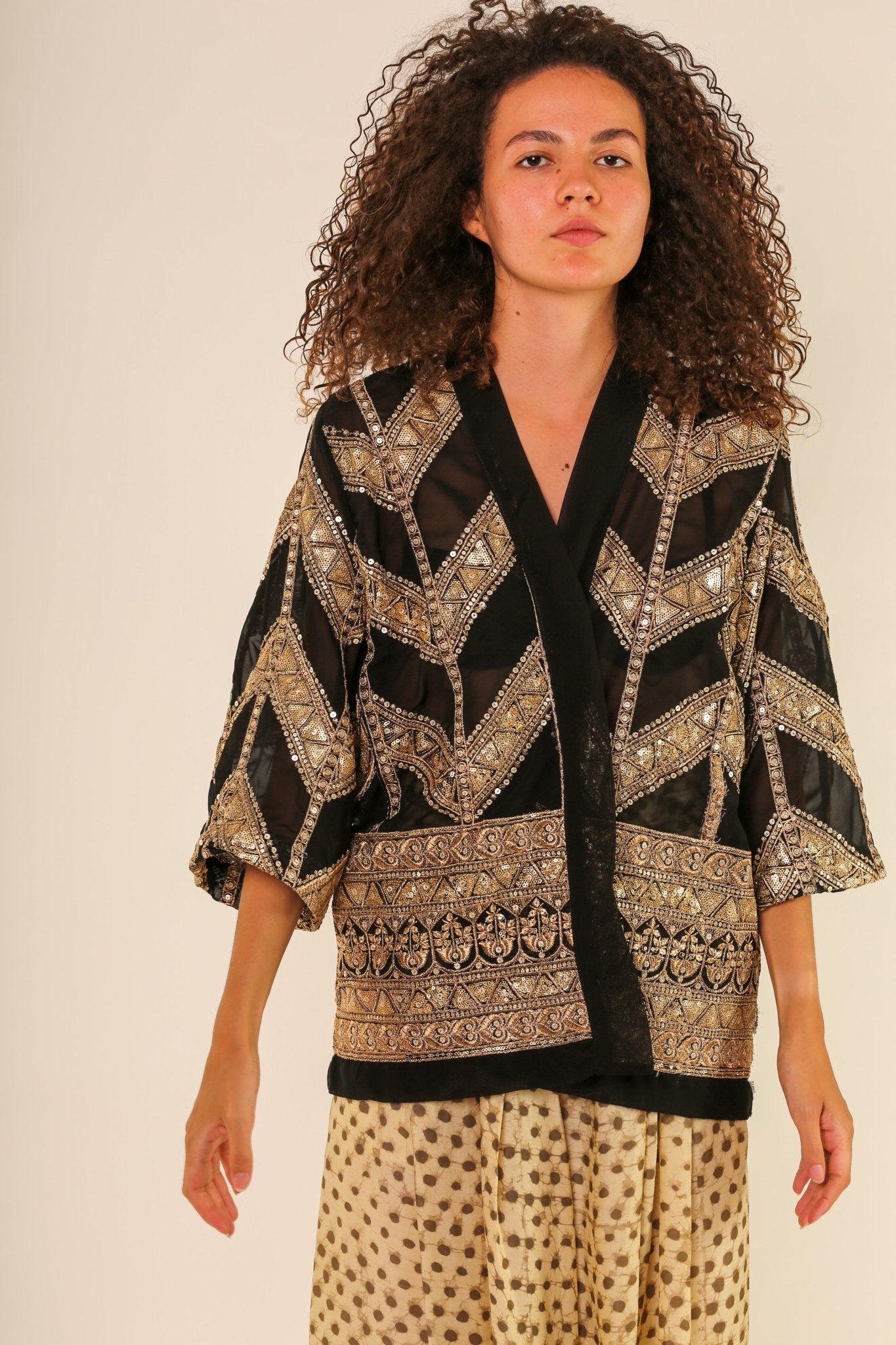 SHORT GOLDEN KIMONO GRETA - MOMO STUDIO BERLIN - Berlin Concept Store - sustainable & ethical fashion