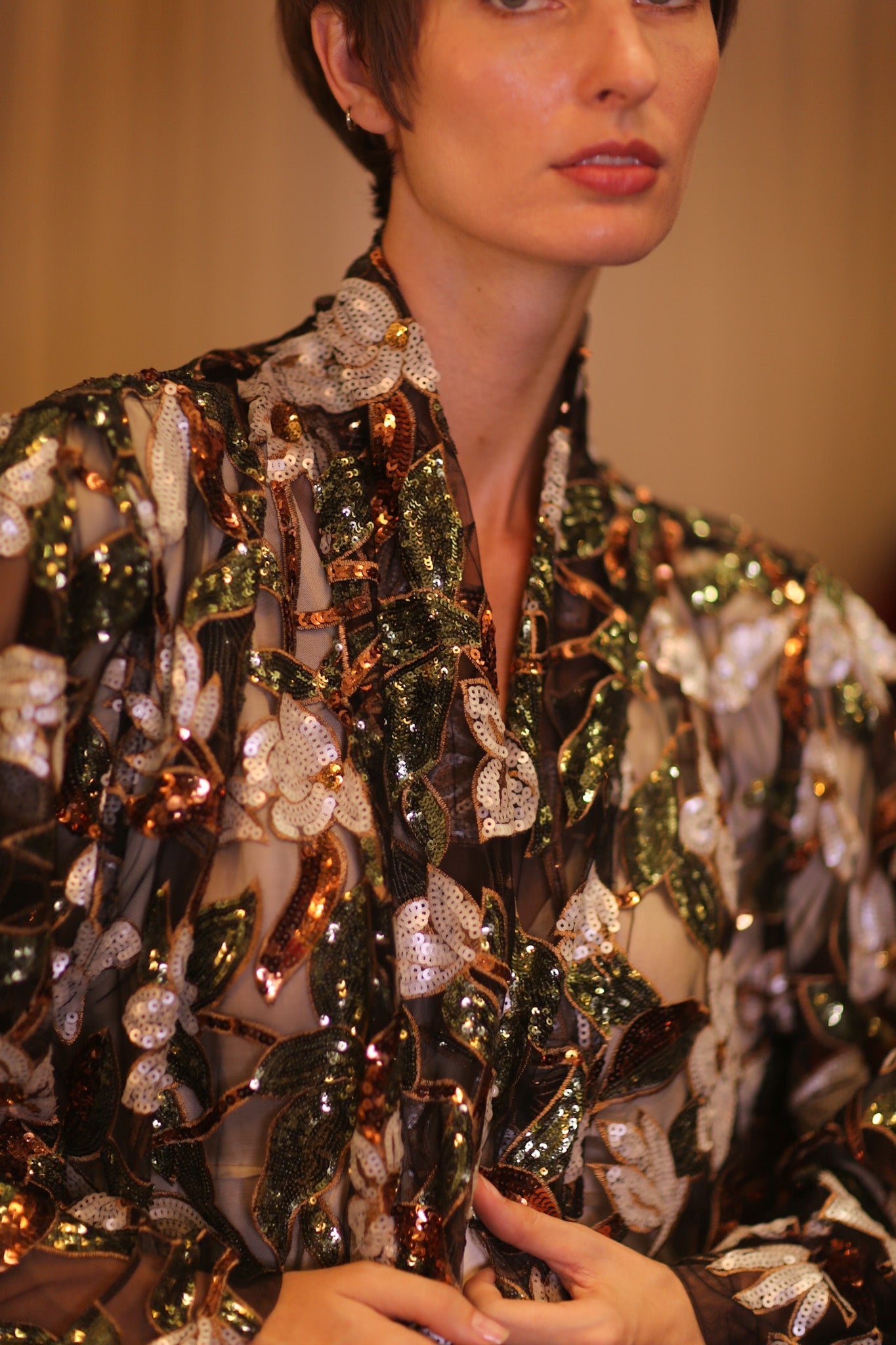 SHORT SILK KIMONO EMERALD - MOMO STUDIO BERLIN - Berlin Concept Store - sustainable & ethical fashion