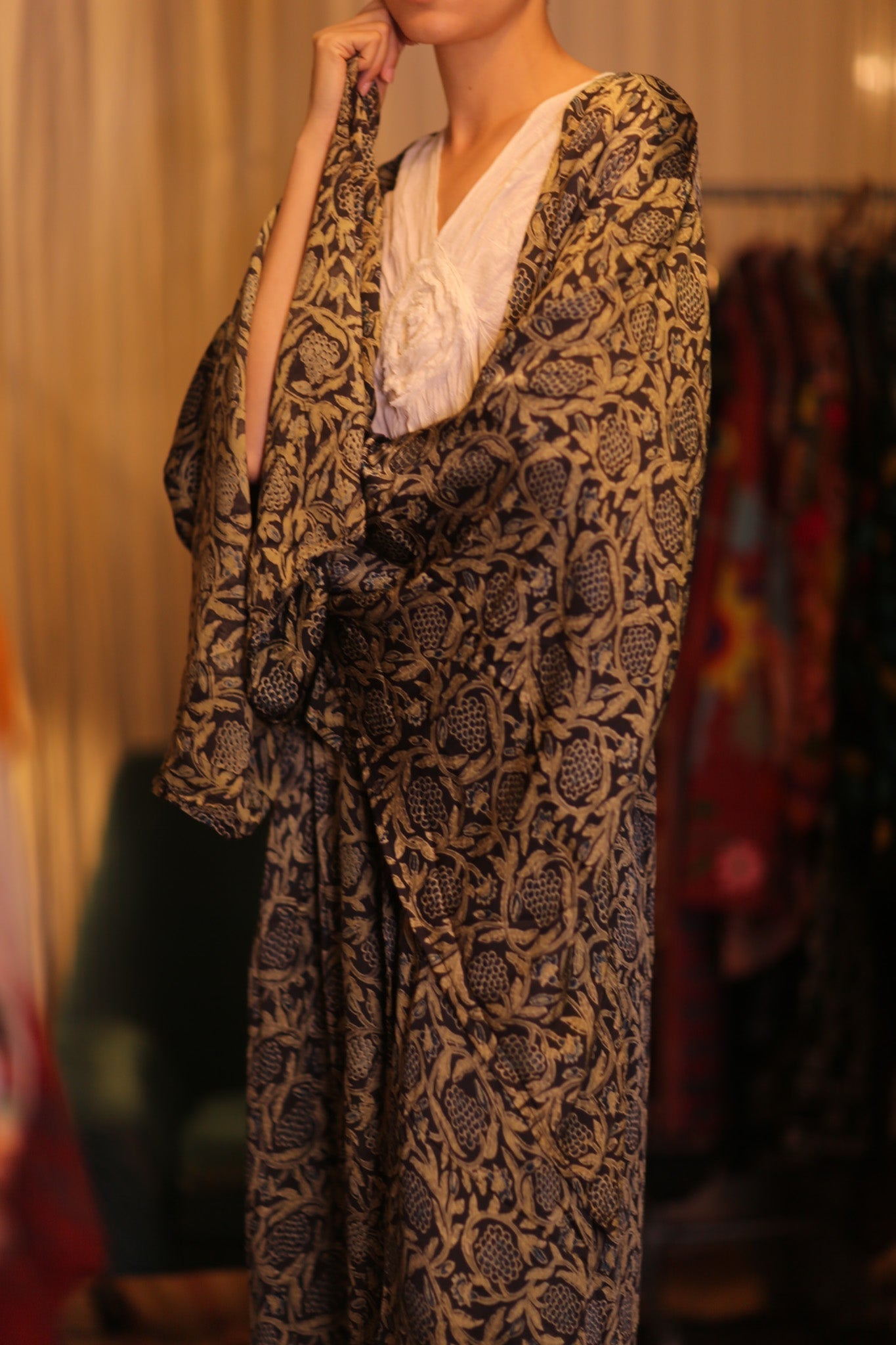 SIL WING KIMONO PINA CUSTARD APPLE YELLOW - MOMO STUDIO BERLIN - Berlin Concept Store - sustainable & ethical fashion