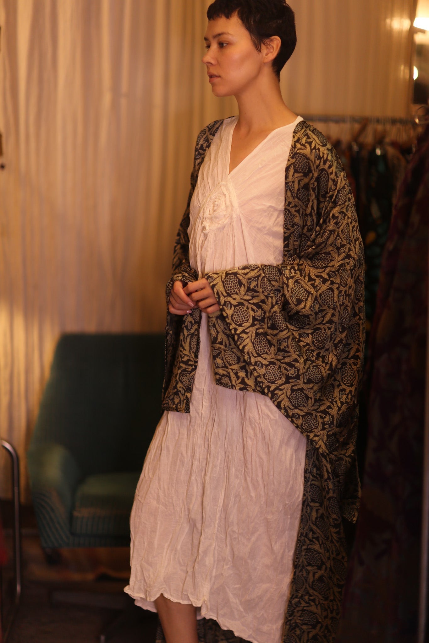 SIL WING KIMONO PINA CUSTARD APPLE YELLOW - MOMO STUDIO BERLIN - Berlin Concept Store - sustainable & ethical fashion