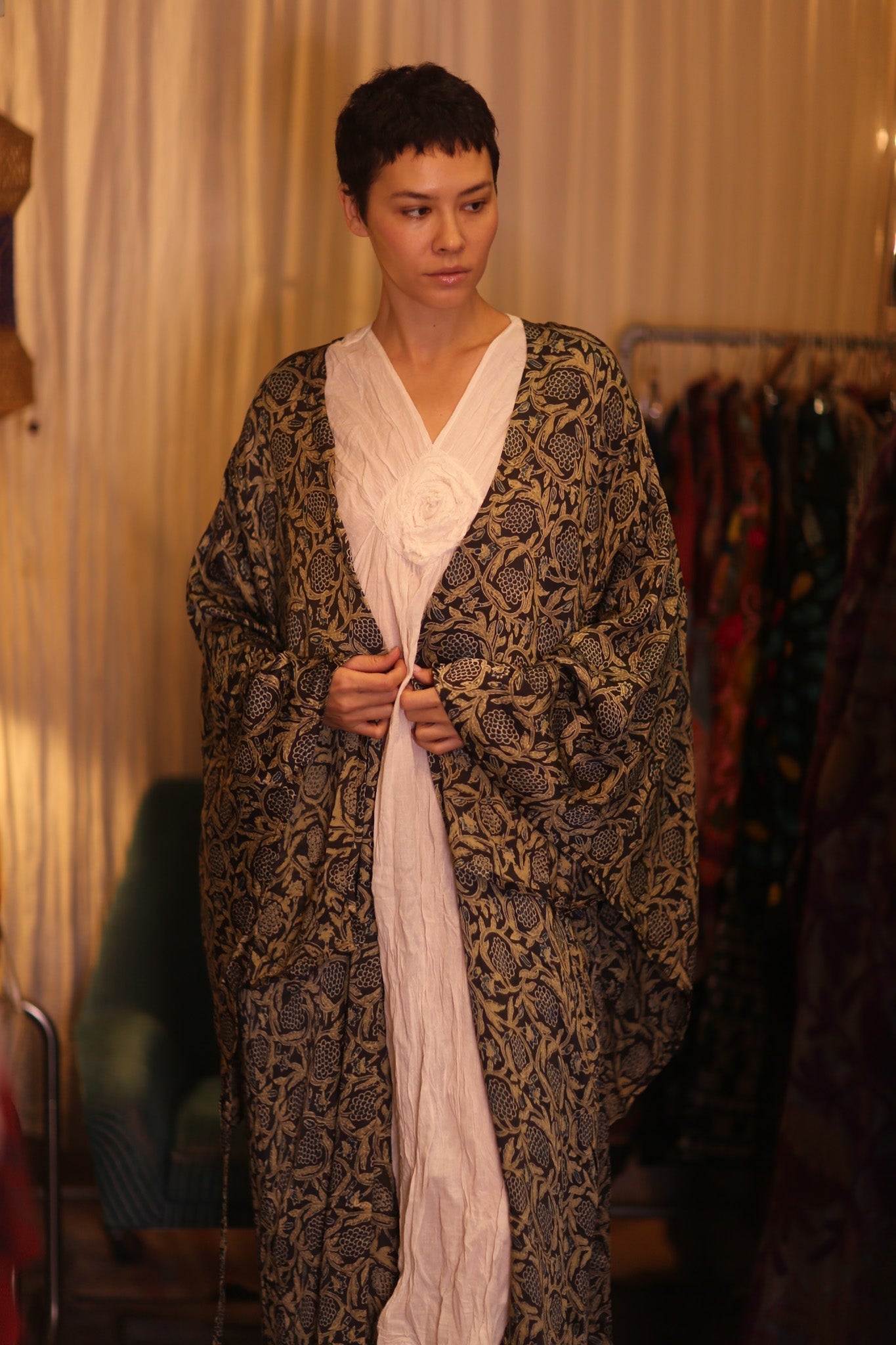 SIL WING KIMONO PINA CUSTARD APPLE YELLOW - MOMO STUDIO BERLIN - Berlin Concept Store - sustainable & ethical fashion
