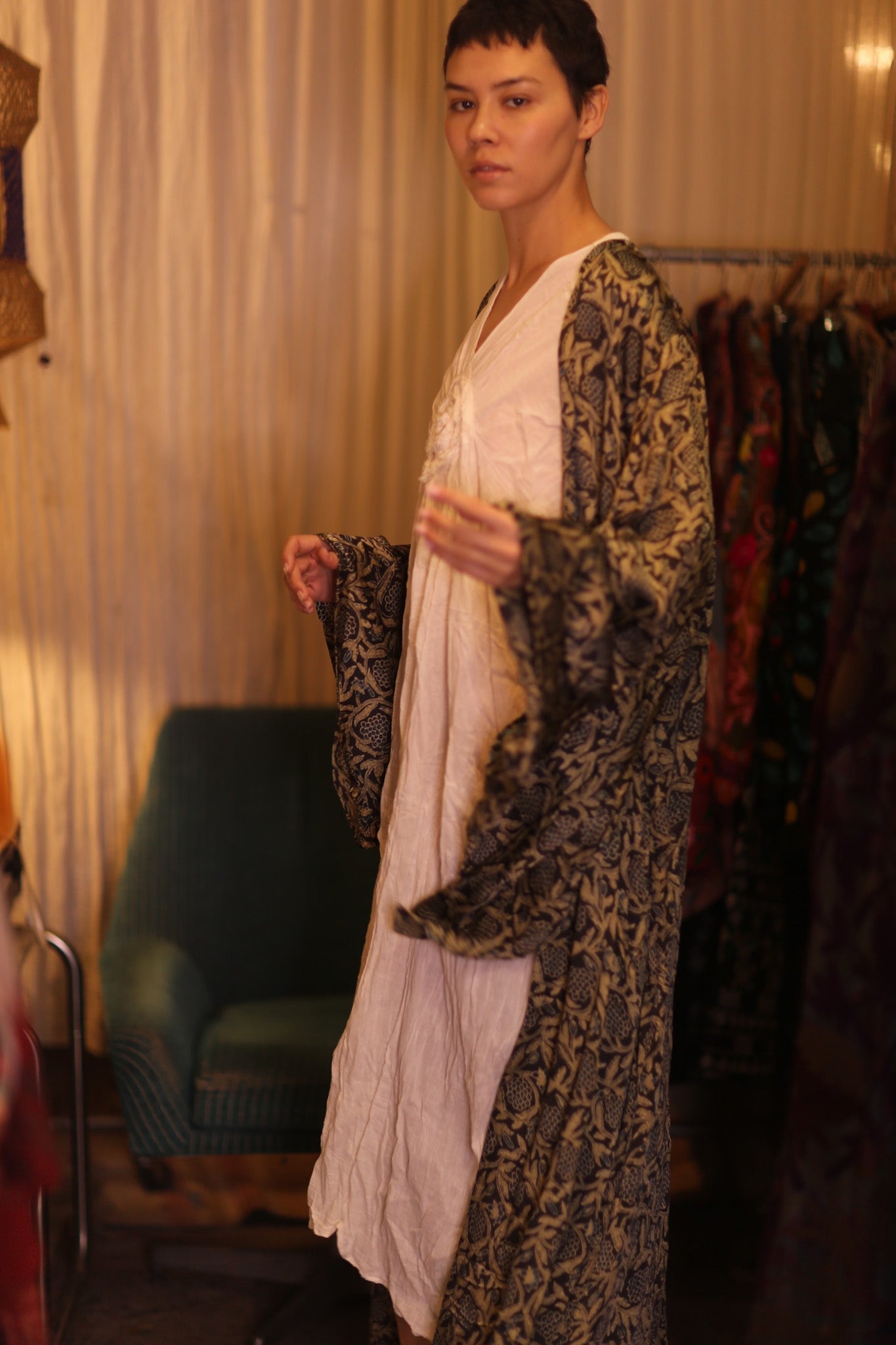 SIL WING KIMONO PINA CUSTARD APPLE YELLOW - MOMO STUDIO BERLIN - Berlin Concept Store - sustainable & ethical fashion