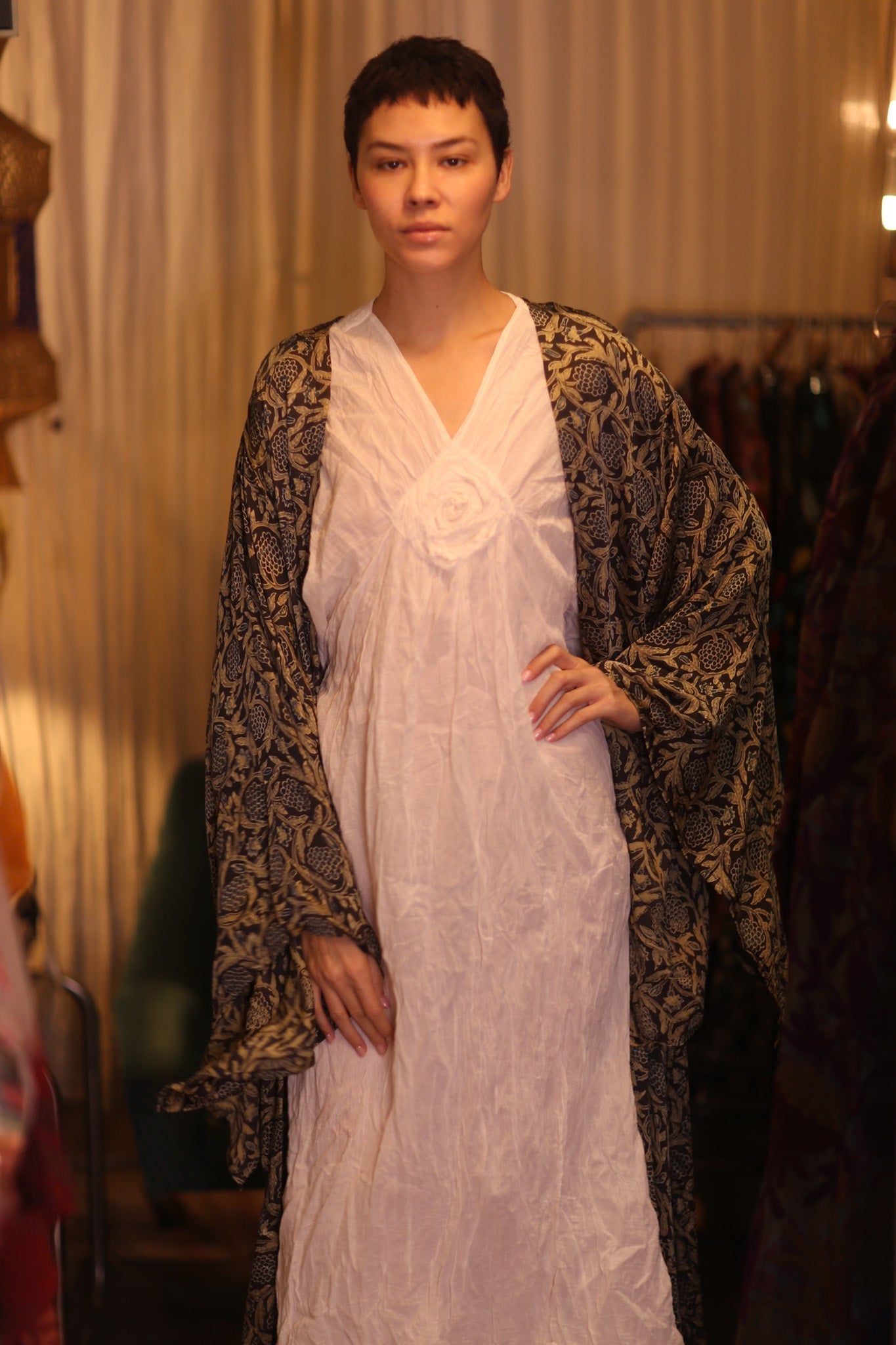 SIL WING KIMONO PINA CUSTARD APPLE YELLOW - MOMO STUDIO BERLIN - Berlin Concept Store - sustainable & ethical fashion