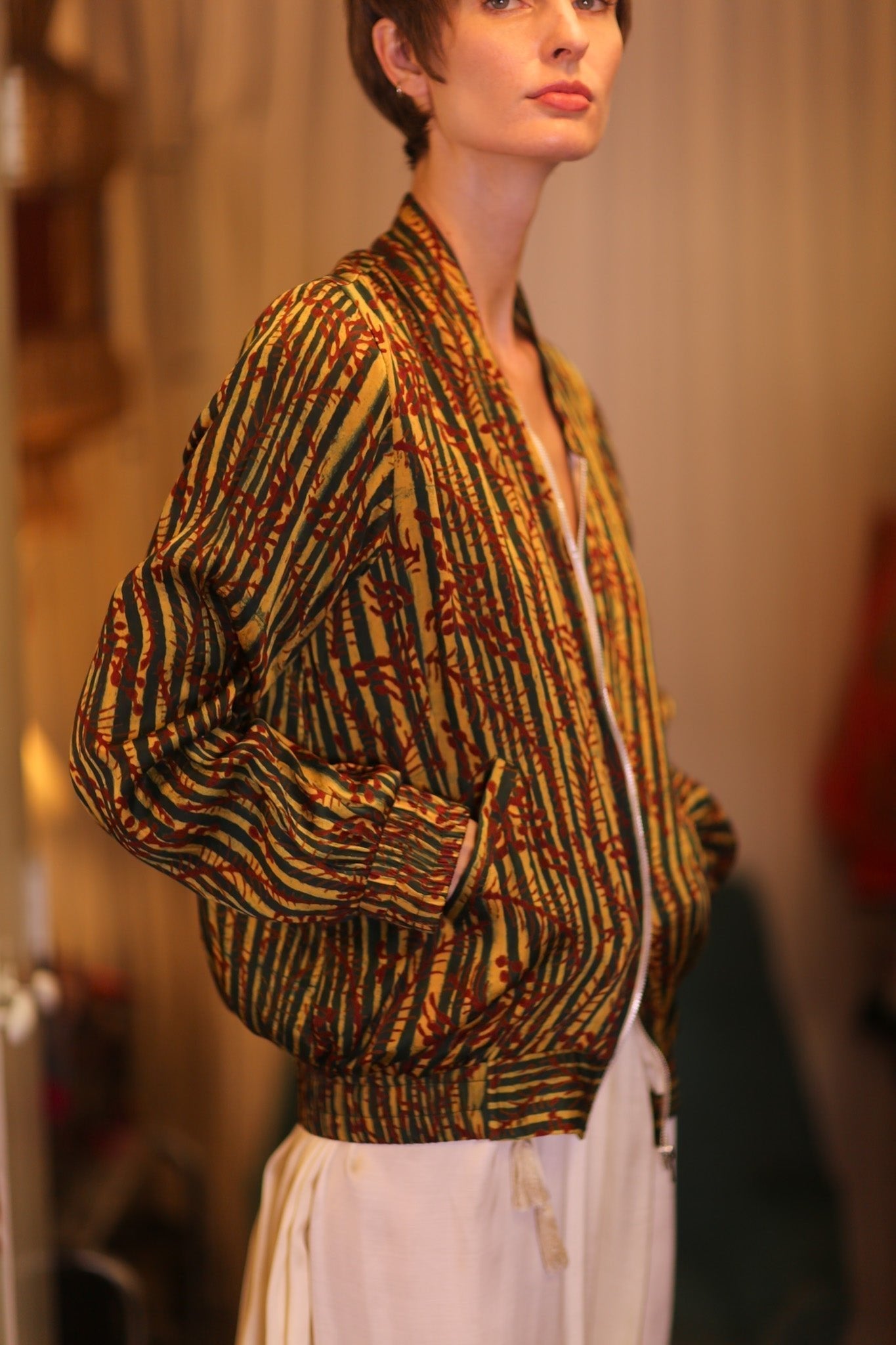 SILK BOMBER JACKET ANCHA BAMREST - MOMO STUDIO BERLIN - Berlin Concept Store - sustainable & ethical fashion