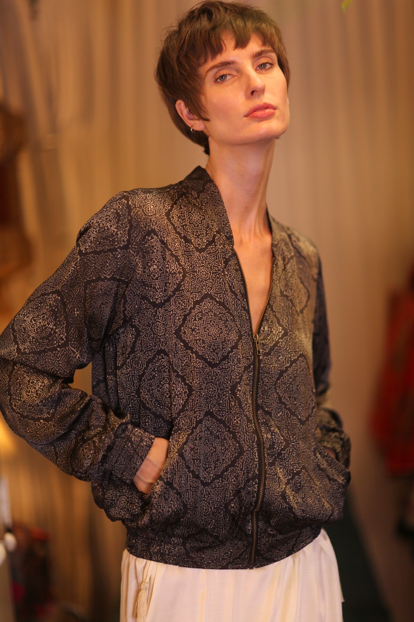 SILK BOMBER JACKET ANCHA KANON - MOMO STUDIO BERLIN - Berlin Concept Store - sustainable & ethical fashion