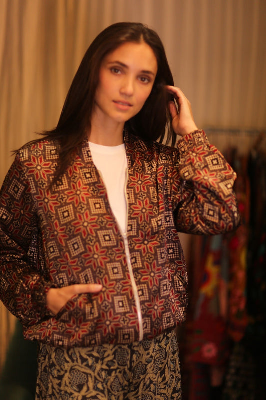 SILK BOMBER JACKET ANCHA RUBY - MOMO STUDIO BERLIN - Berlin Concept Store - sustainable & ethical fashion