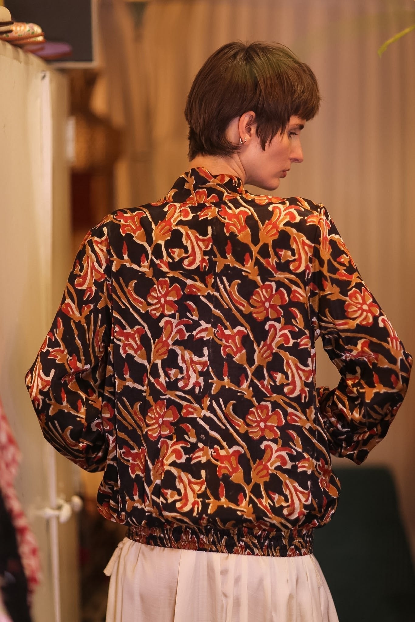 SILK BOMBER JACKET ANCHA SCARLET - MOMO STUDIO BERLIN - Berlin Concept Store - sustainable & ethical fashion