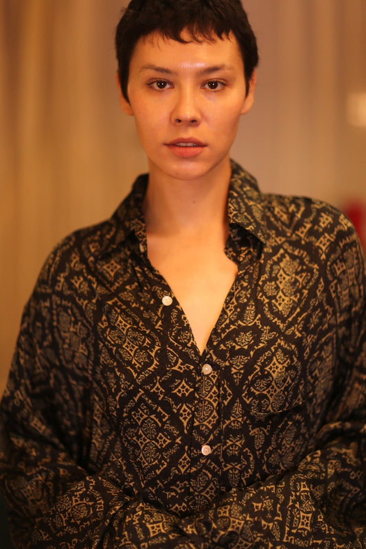 SILK BOYFRIEND SHIRT BILLIE KANA - MOMO STUDIO BERLIN - Berlin Concept Store - sustainable & ethical fashion