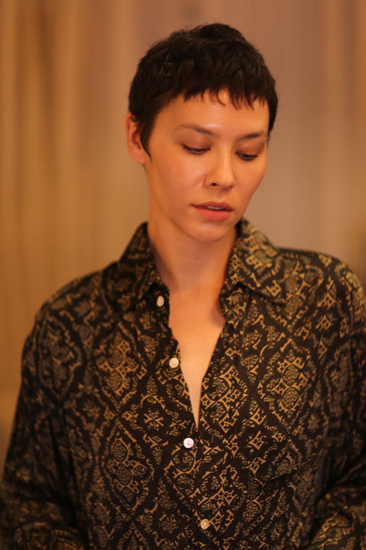 SILK BOYFRIEND SHIRT BILLIE KANOTE - MOMO STUDIO BERLIN - Berlin Concept Store - sustainable & ethical fashion