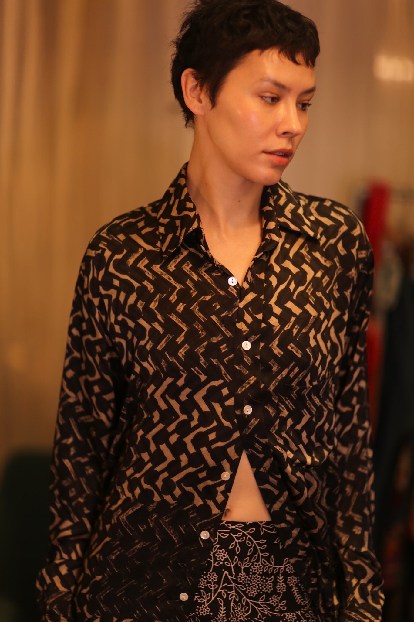 SILK BOYFRIEND SHIRT BILLIE NET - MOMO STUDIO BERLIN - Berlin Concept Store - sustainable & ethical fashion