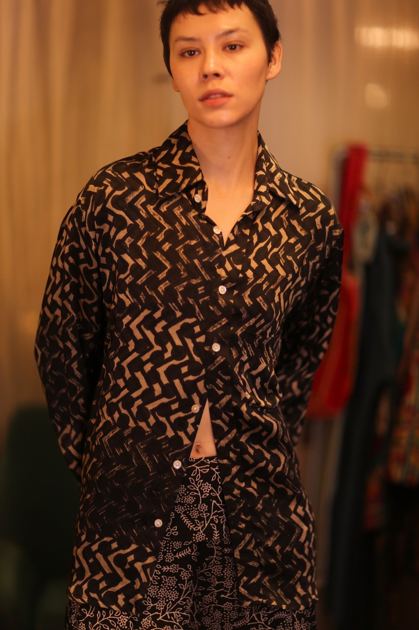 SILK BOYFRIEND SHIRT BILLIE NET - MOMO STUDIO BERLIN - Berlin Concept Store - sustainable & ethical fashion