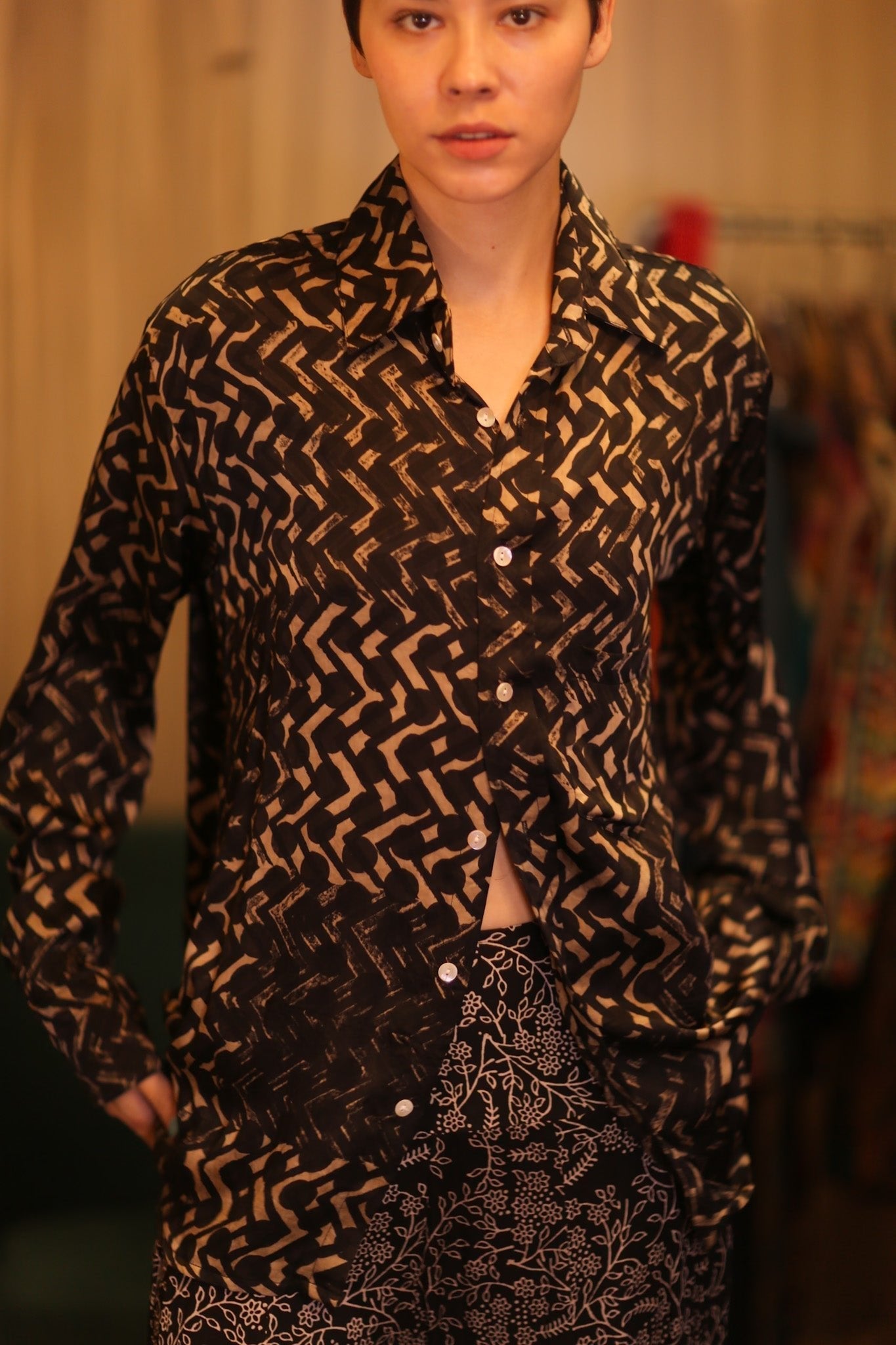SILK BOYFRIEND SHIRT BILLIE NET - MOMO STUDIO BERLIN - Berlin Concept Store - sustainable & ethical fashion