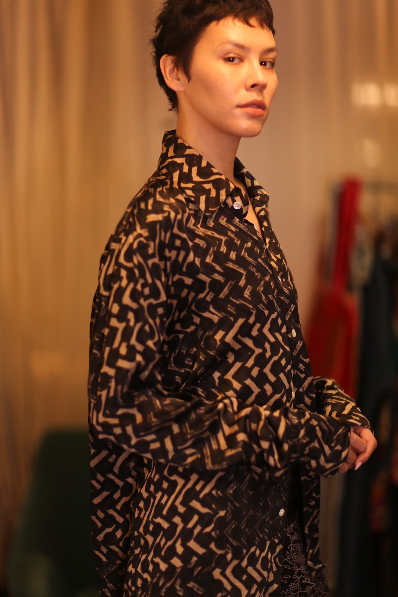 SILK BOYFRIEND SHIRT BILLIE NET - MOMO STUDIO BERLIN - Berlin Concept Store - sustainable & ethical fashion