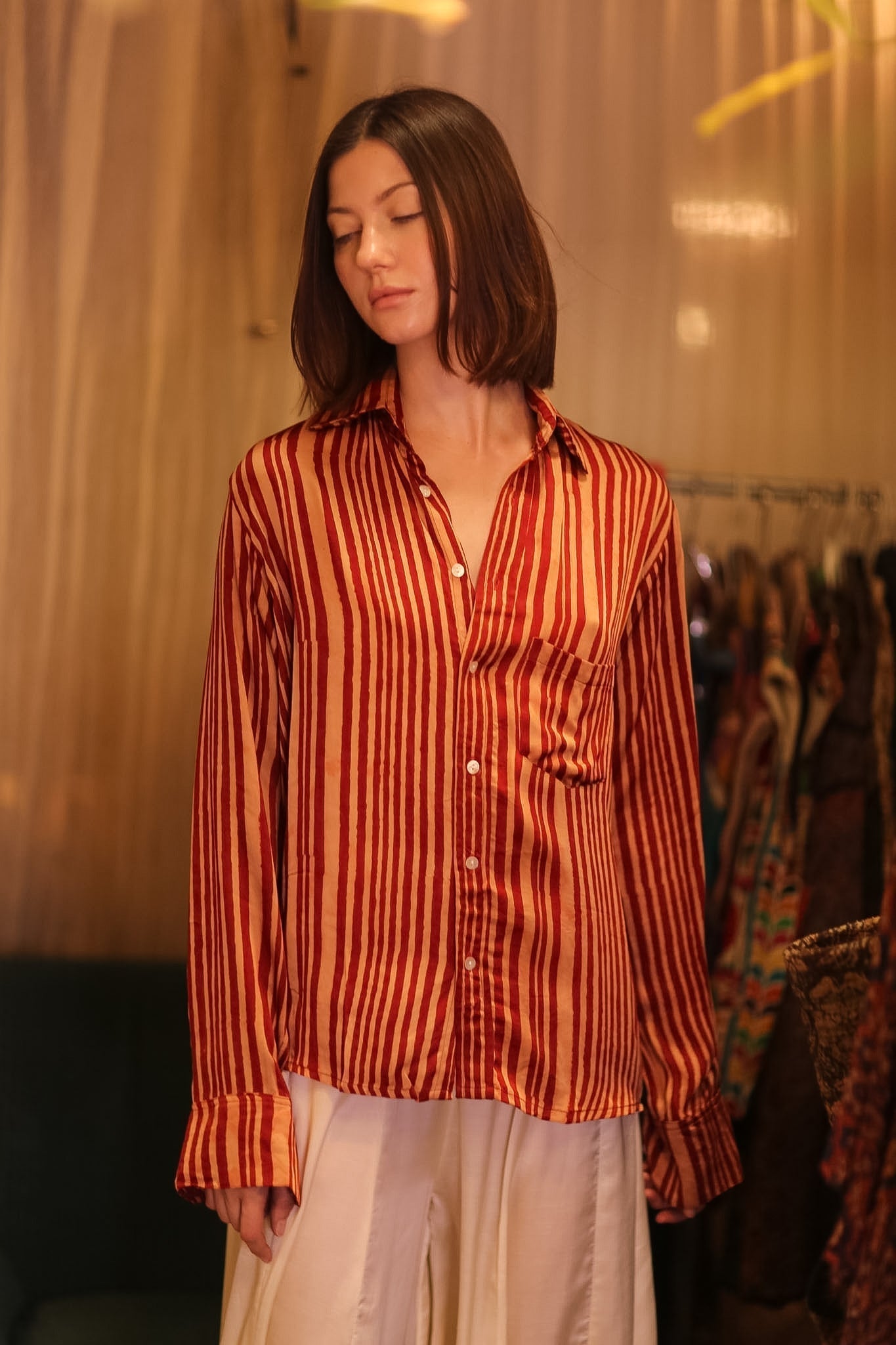 SILK BOYFRIEND SHIRT BILLIE NISIN - MOMO STUDIO BERLIN - Berlin Concept Store - sustainable & ethical fashion