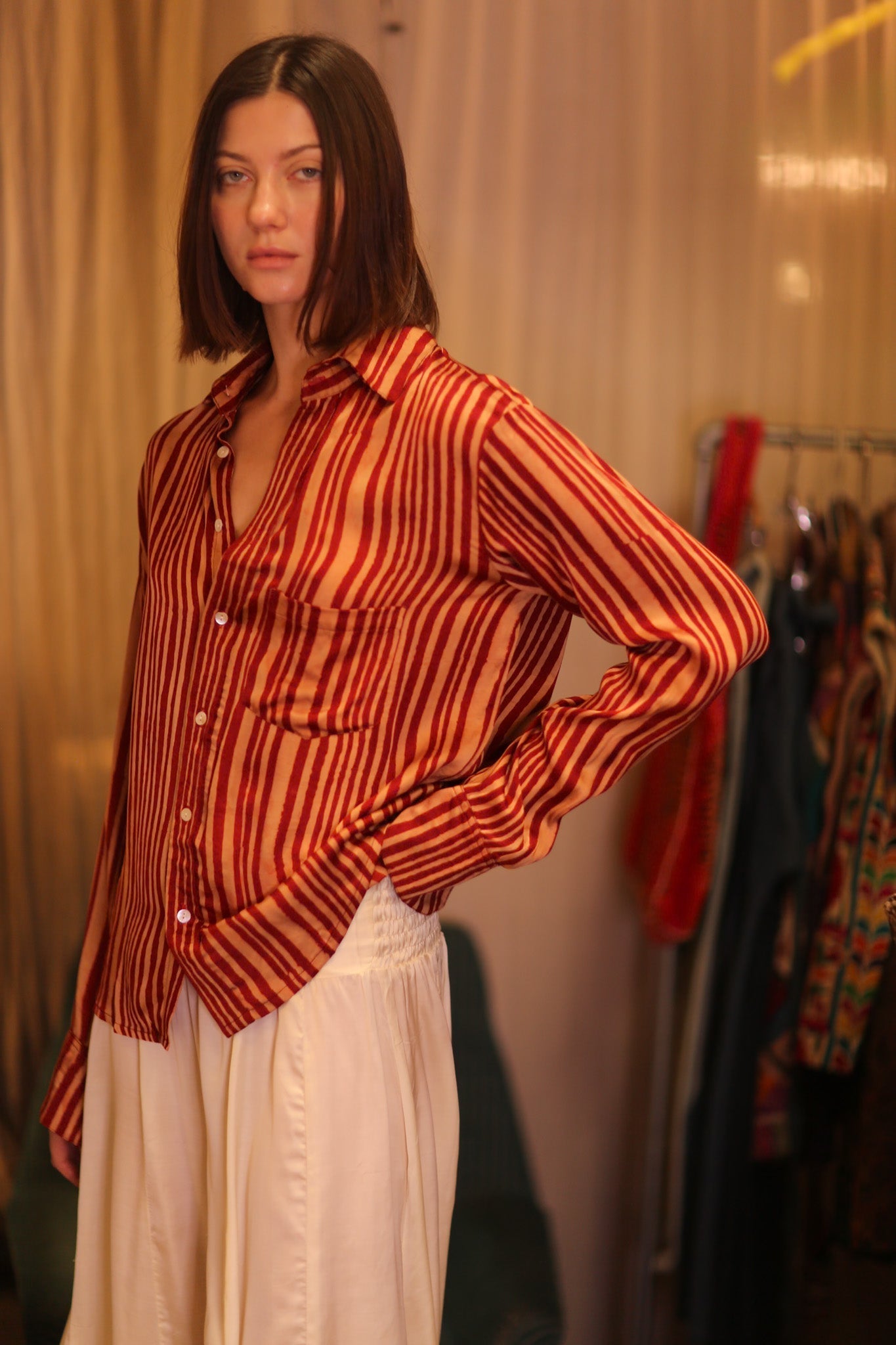 SILK BOYFRIEND SHIRT BILLIE NISIN - MOMO STUDIO BERLIN - Berlin Concept Store - sustainable & ethical fashion