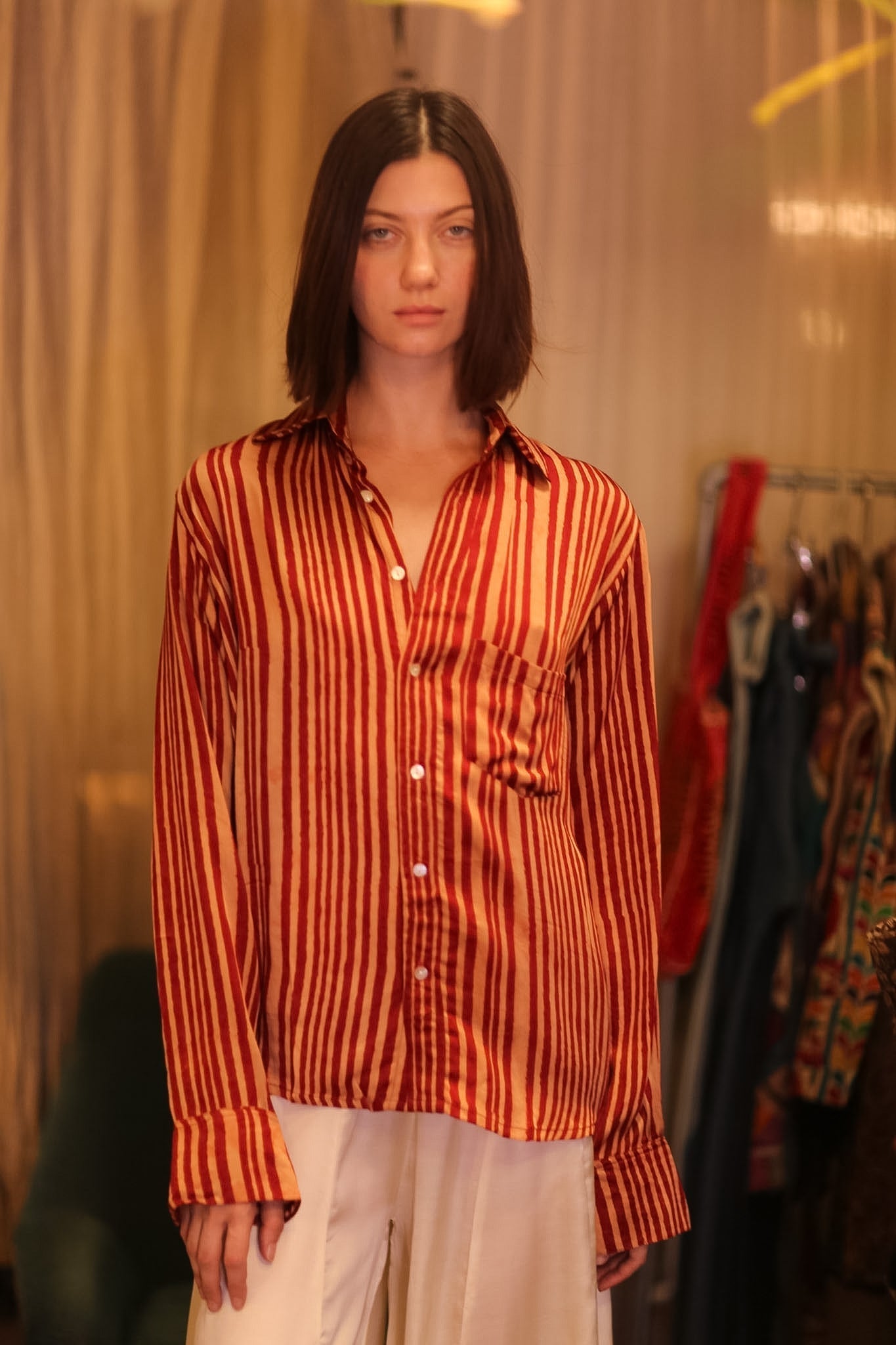 SILK BOYFRIEND SHIRT BILLIE NISIN - MOMO STUDIO BERLIN - Berlin Concept Store - sustainable & ethical fashion