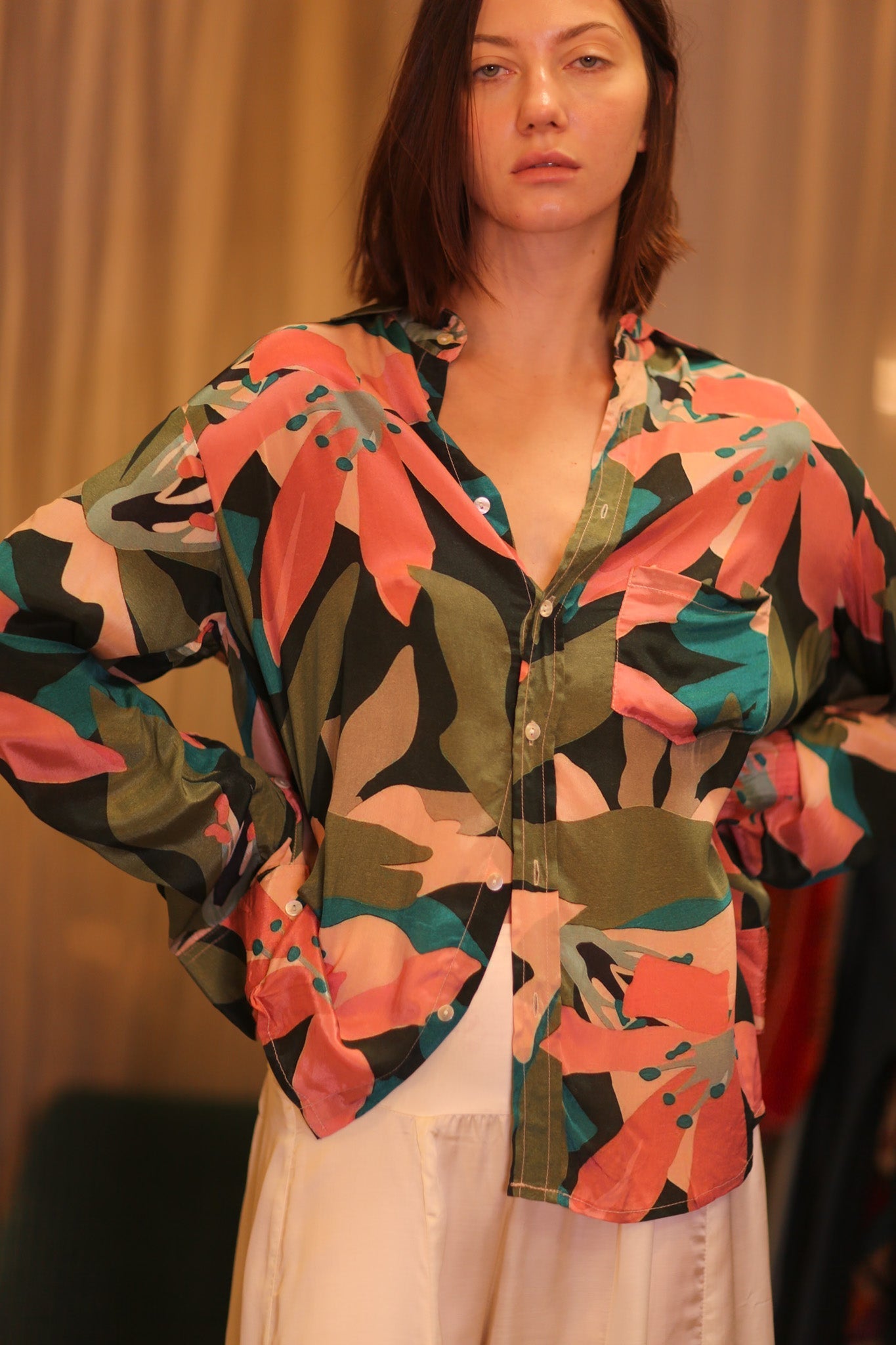 SILK BOYFRIEND SHIRT BILLIE NWAY - MOMO STUDIO BERLIN - Berlin Concept Store - sustainable & ethical fashion