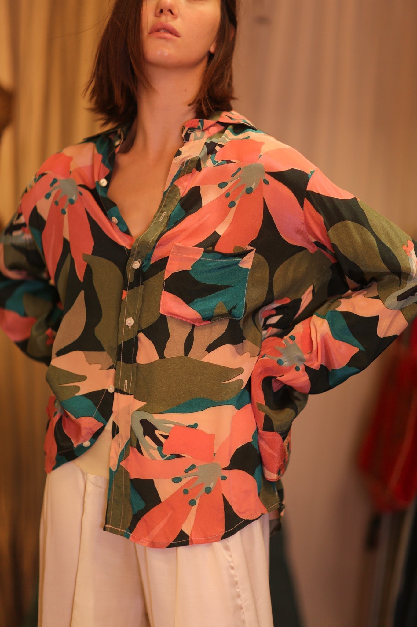 SILK BOYFRIEND SHIRT BILLIE NWAY - MOMO STUDIO BERLIN - Berlin Concept Store - sustainable & ethical fashion