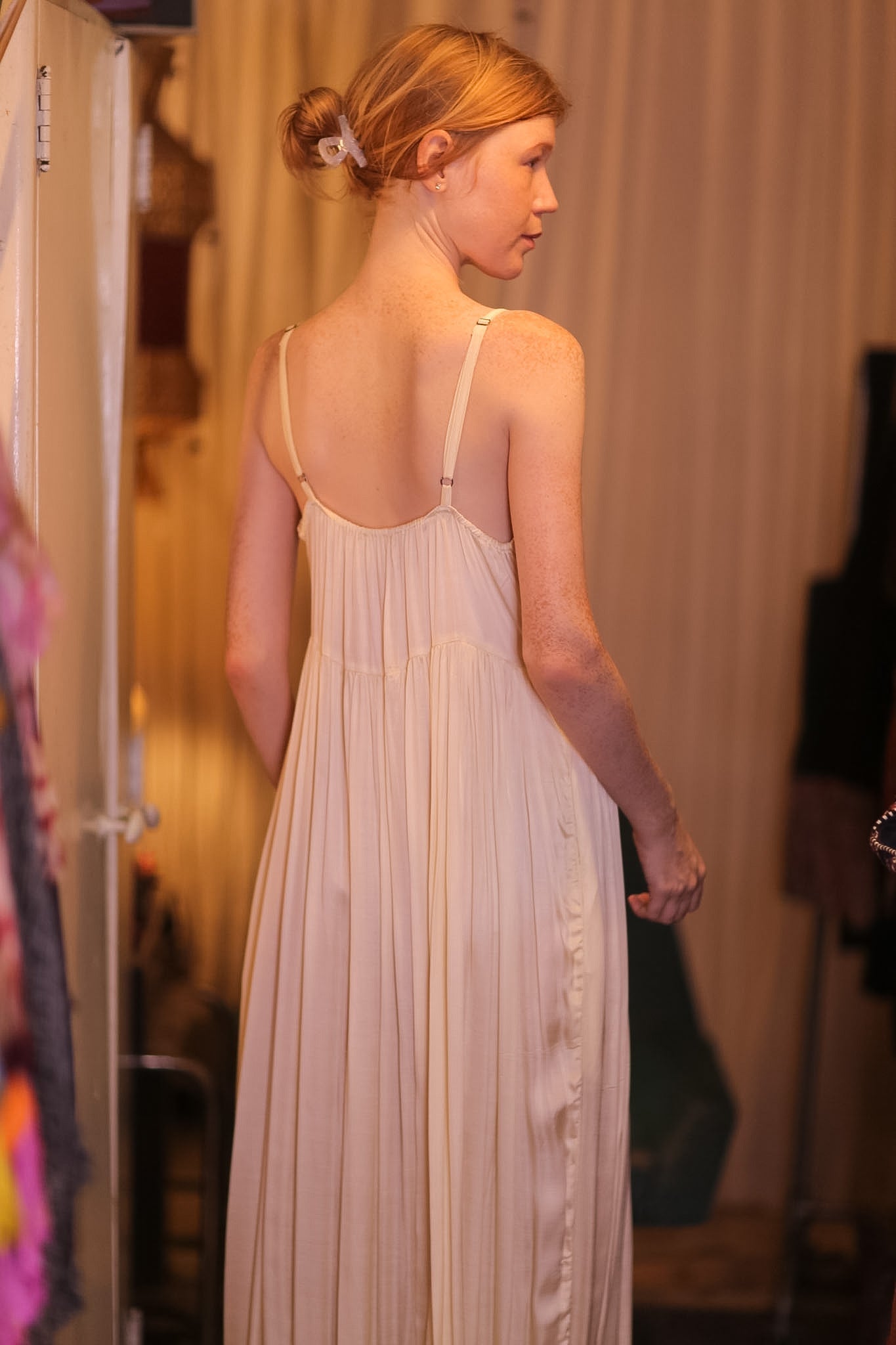 SILK DRESS LILY CREAM SOLID - MOMO STUDIO BERLIN - Berlin Concept Store - sustainable & ethical fashion