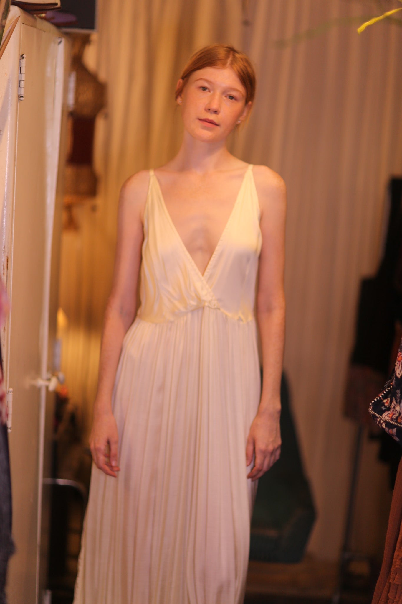 SILK DRESS LILY CREAM SOLID - MOMO STUDIO BERLIN - Berlin Concept Store - sustainable & ethical fashion
