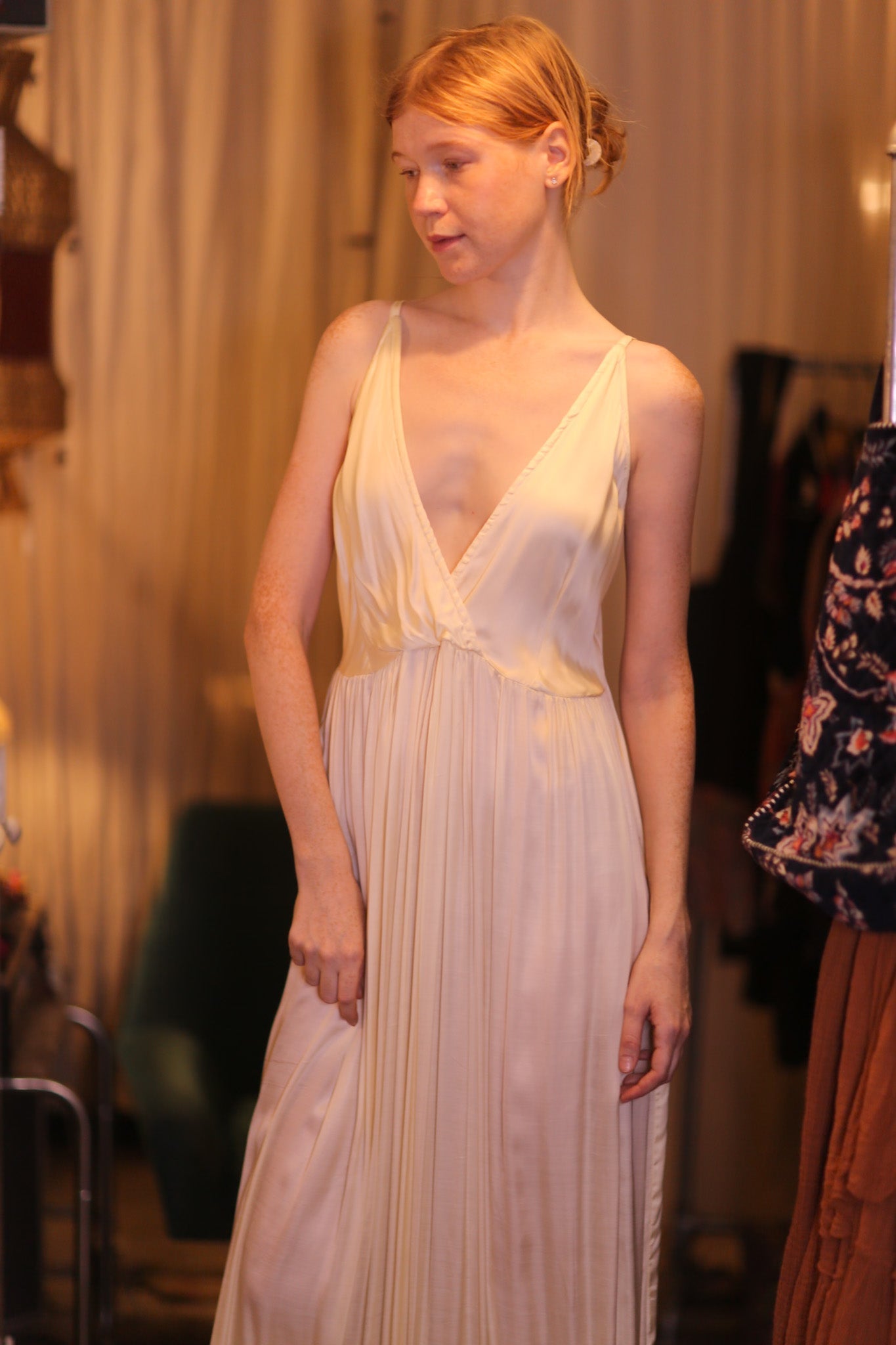 SILK DRESS LILY CREAM SOLID - MOMO STUDIO BERLIN - Berlin Concept Store - sustainable & ethical fashion